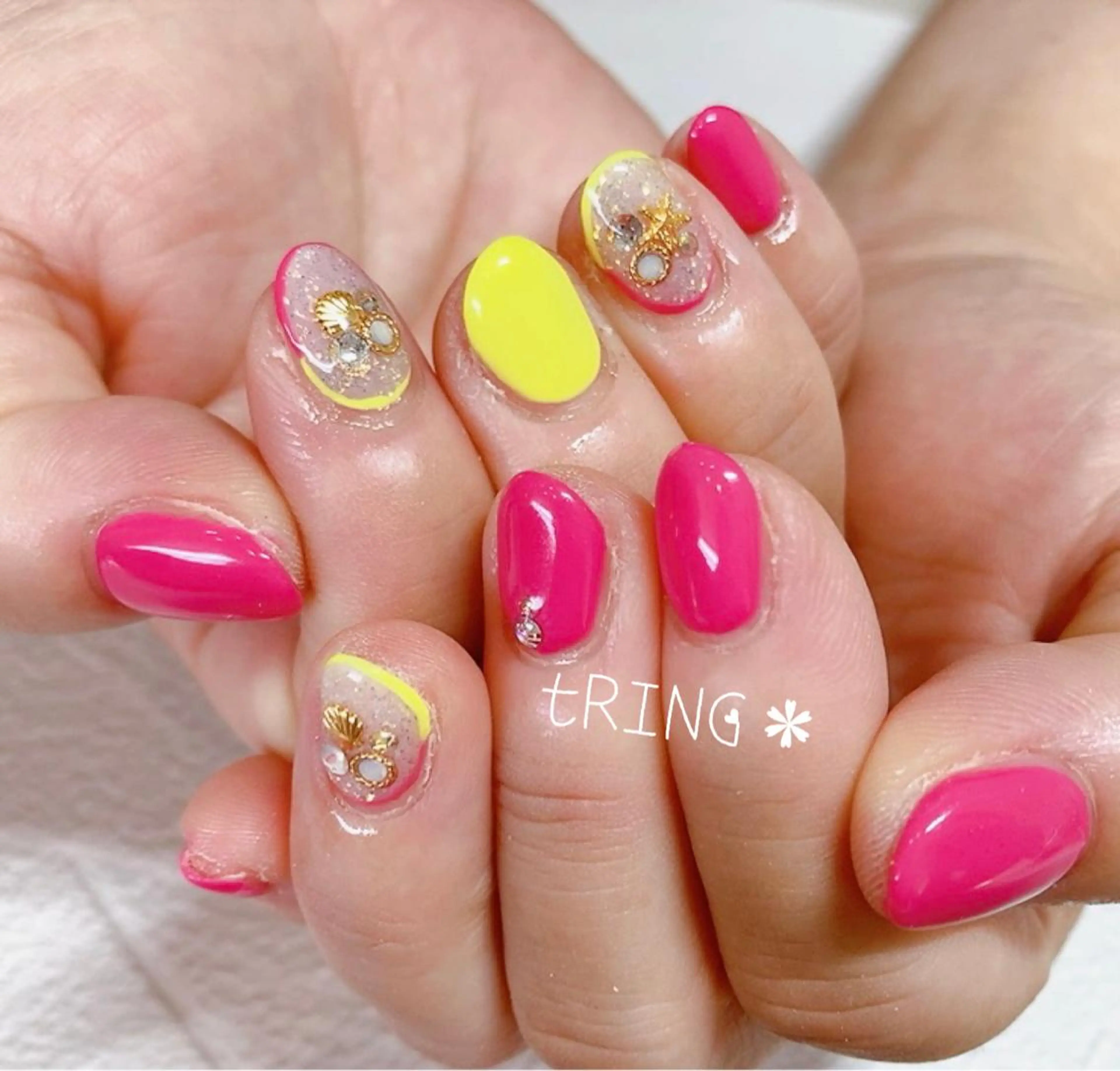 ネイル ハンドネイル tRING＊ しいの木台のネイルデザイン