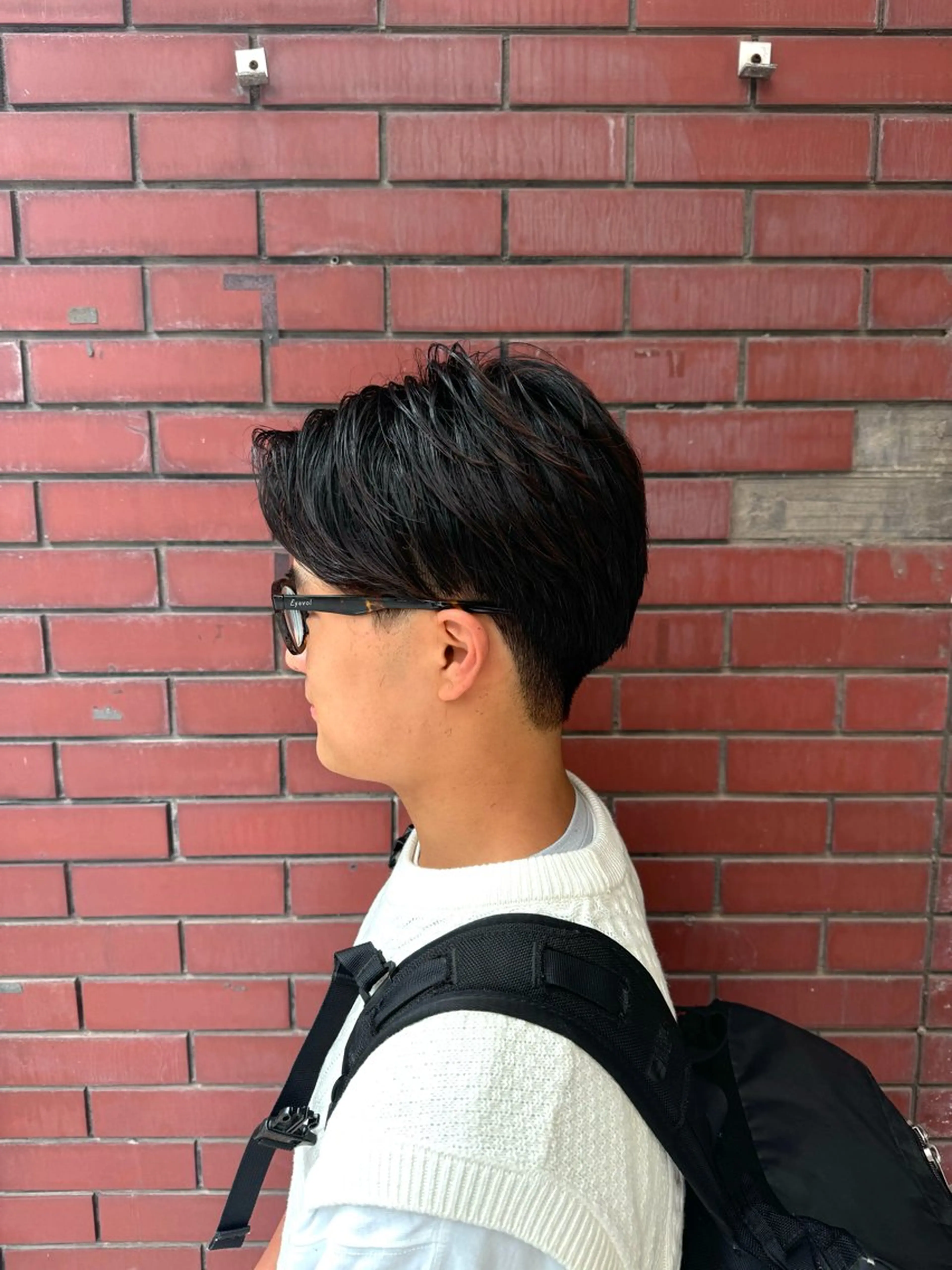 ショート パーマ メンズ センターパート メンズパーマ ニュアンスパーマ カット パーマ 柏メンズカットパーマ NO.1タイチのヘアスタイル