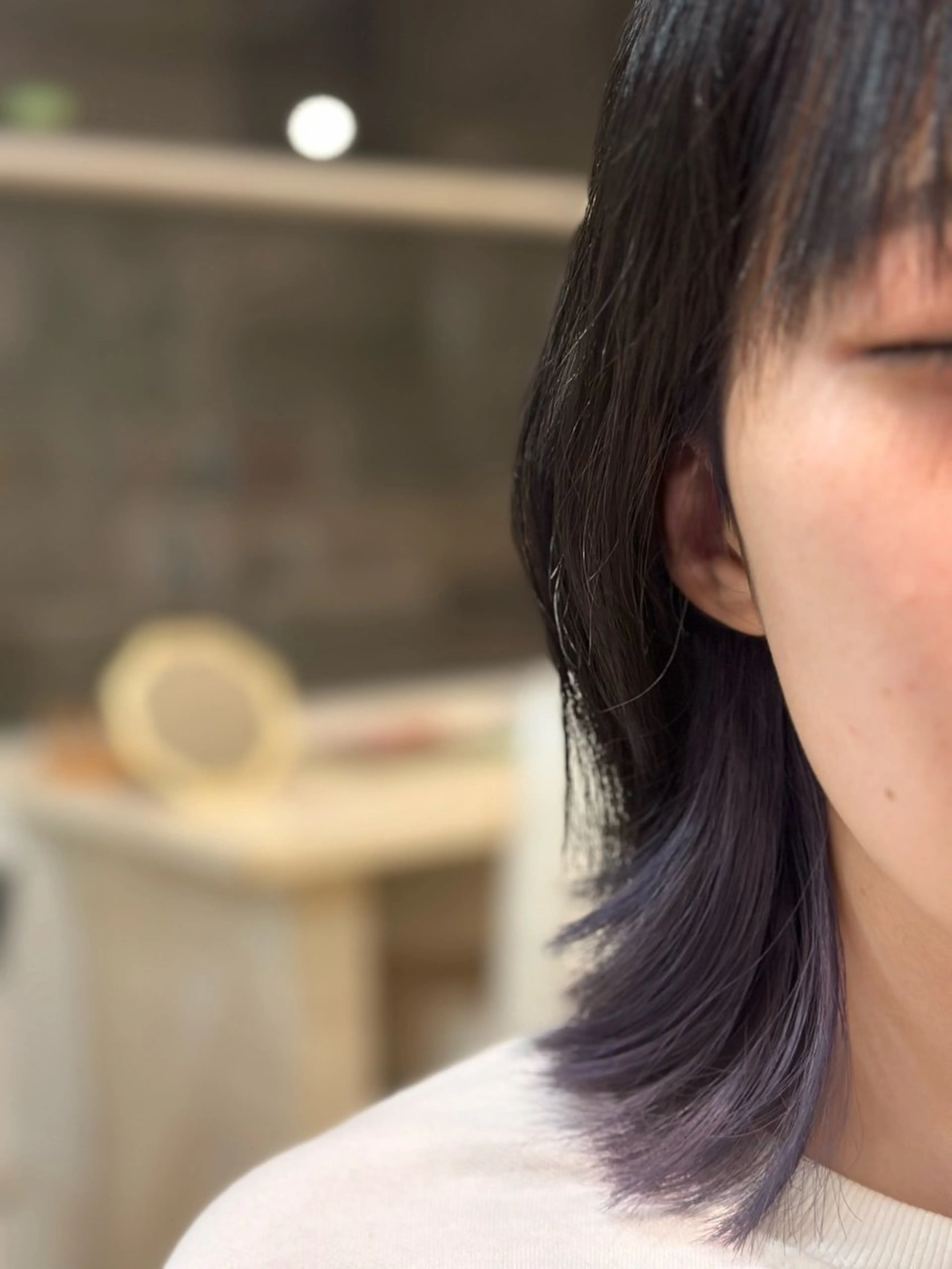 ミディアム カラー 竹中 萌のヘアスタイル