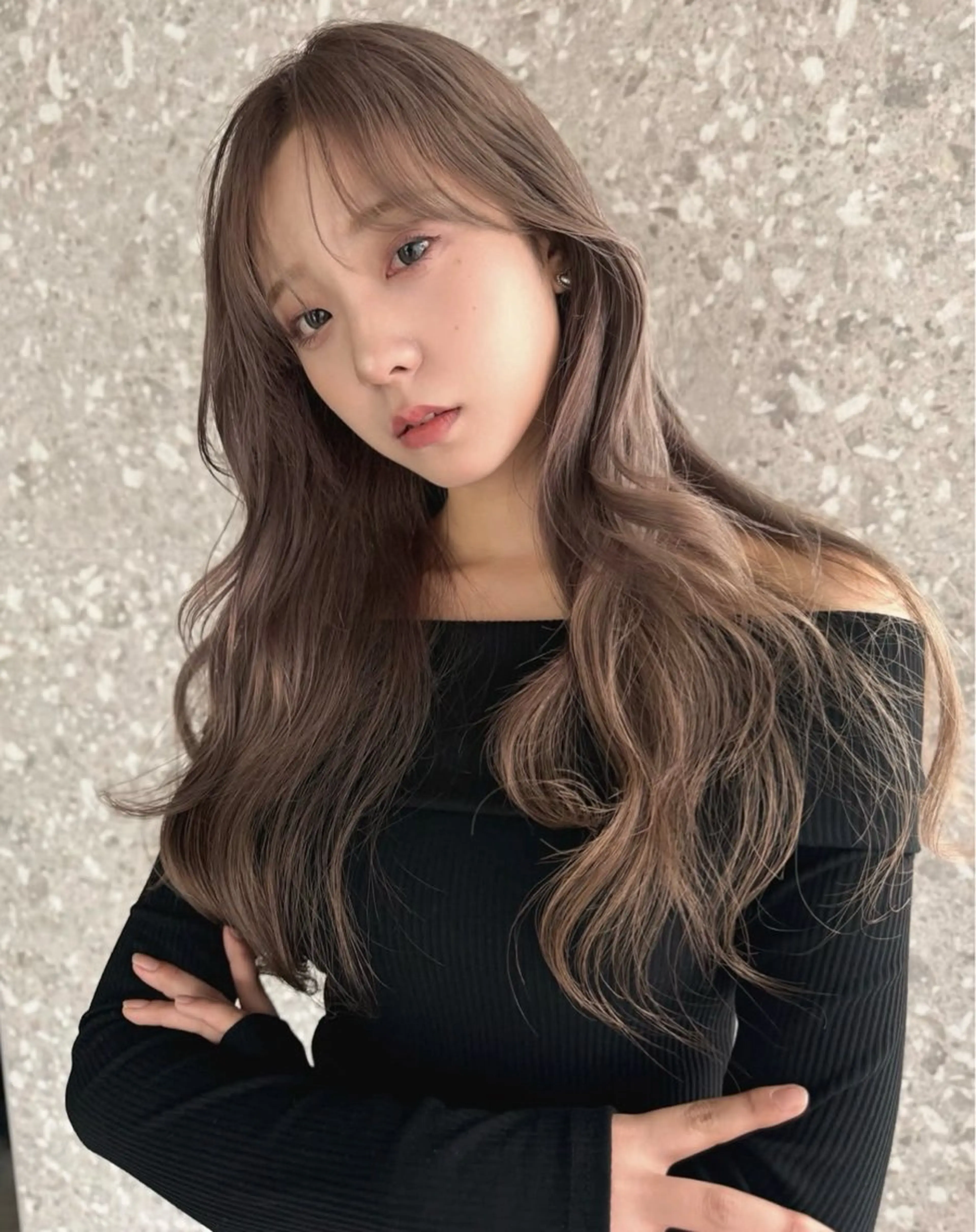 ロング カラー ヘアアレンジ レイヤーカット 栄💗レイヤーカット ｜韓国風｜haruのヘアスタイル