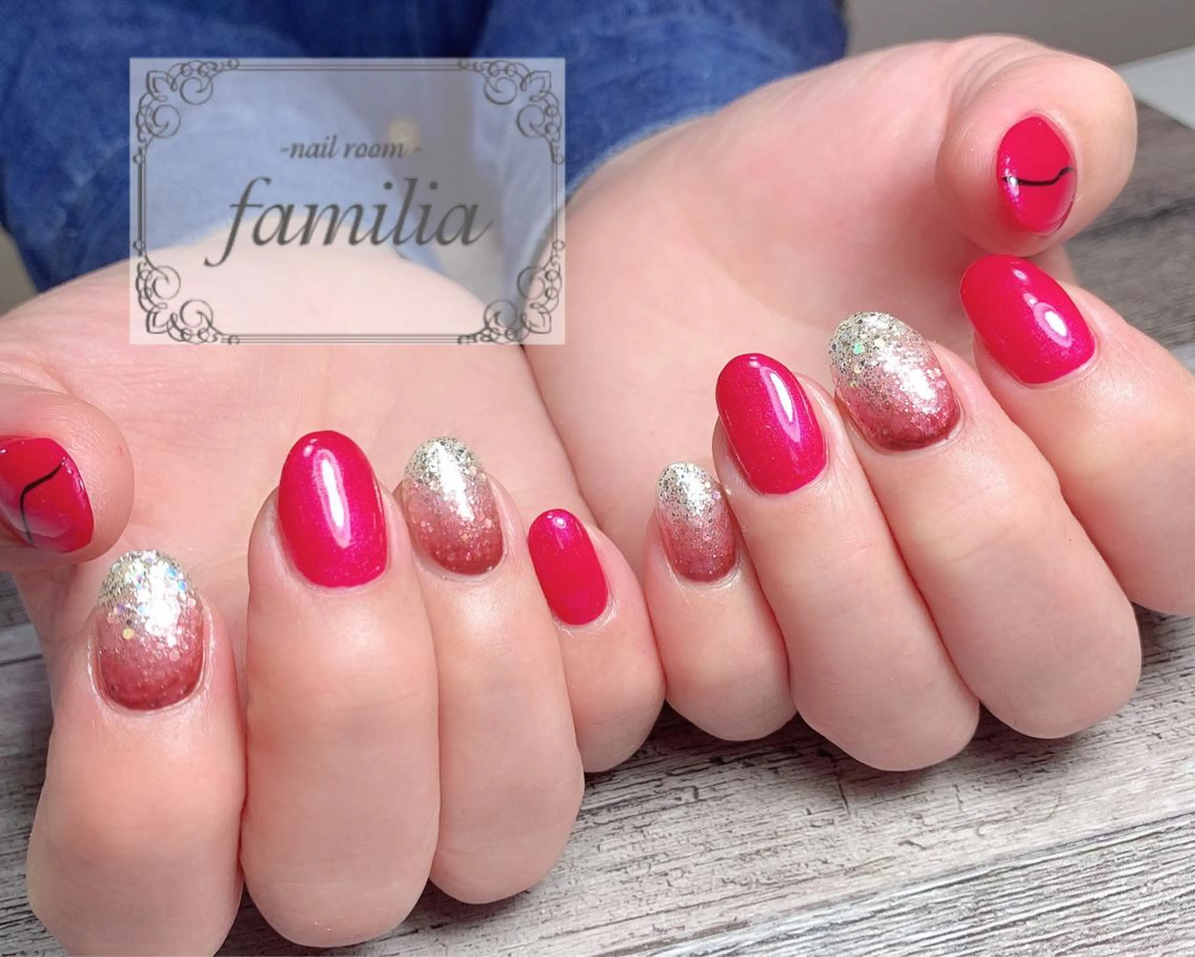 ネイル アートネイル グラデーション ハンドネイル -nailroom- familiaのネイルデザイン