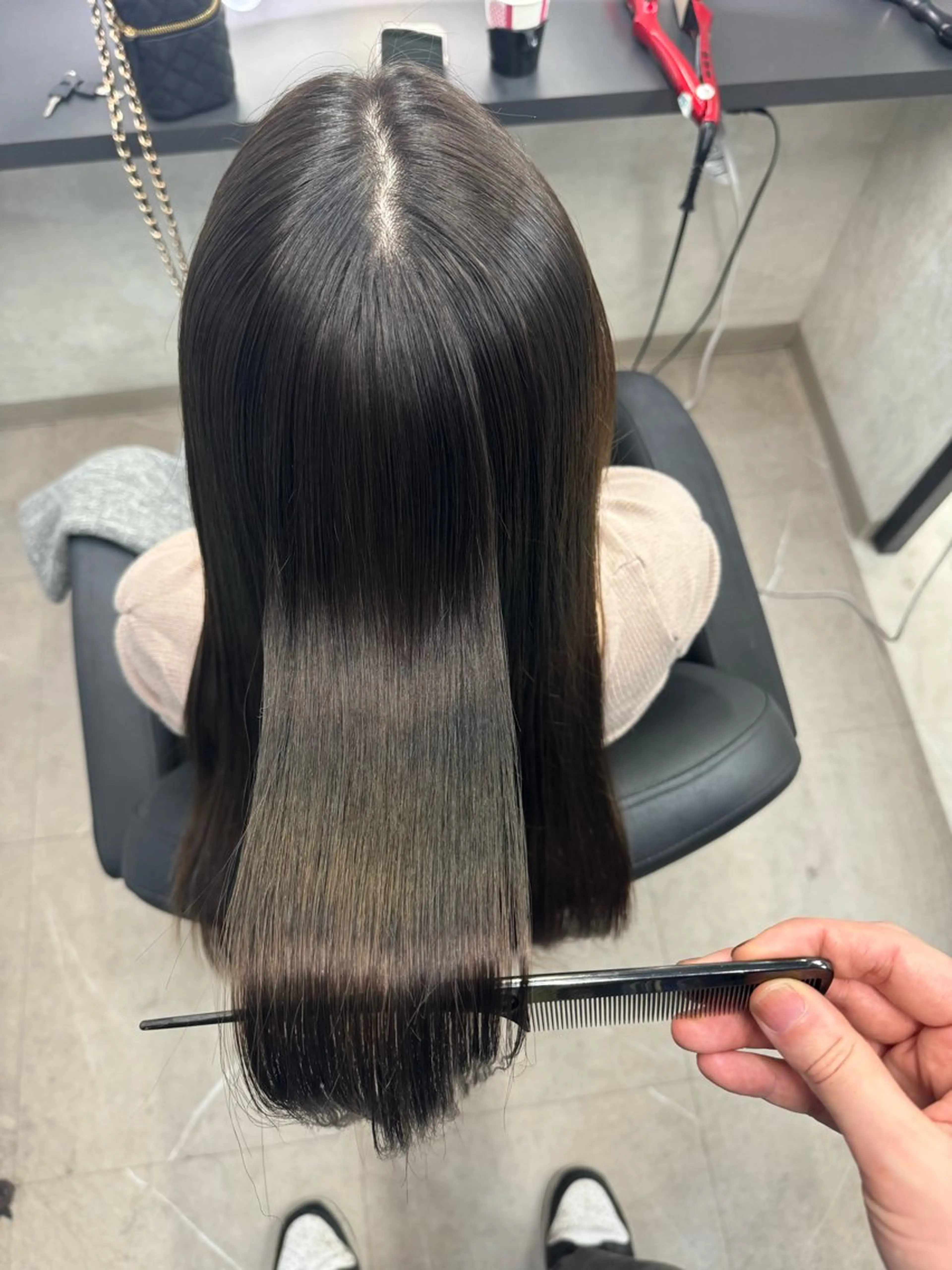 ロング ヘアカラー 縮毛矯正 トリートメント XYZ所属・縮毛矯正/髪質改善 韓国風/MIKIYAのヘアスタイル