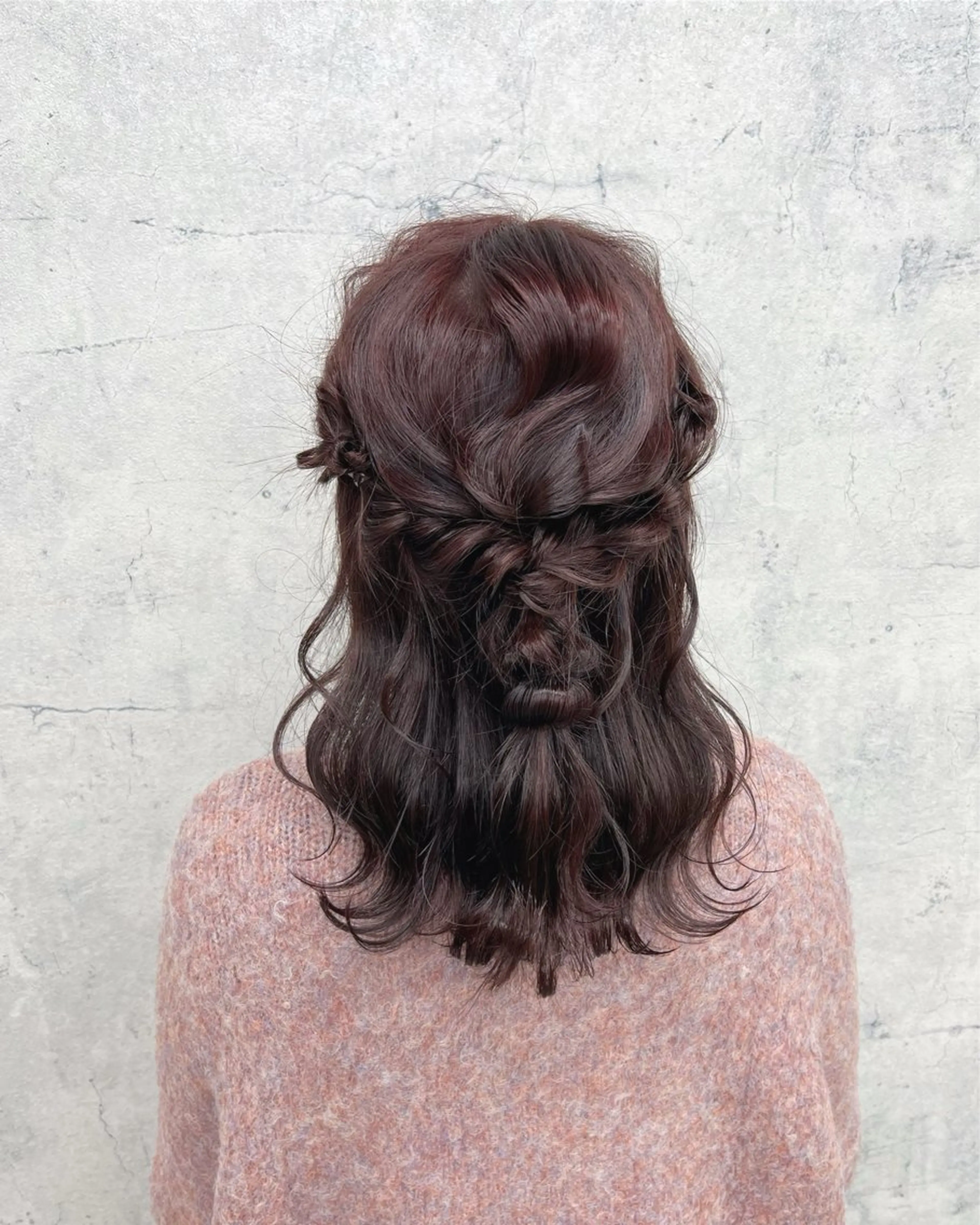 セミロング カラー ヘアアレンジ カット ヘアカラー JUNSHIN🦋 ヘアセット／カラーのヘアスタイル