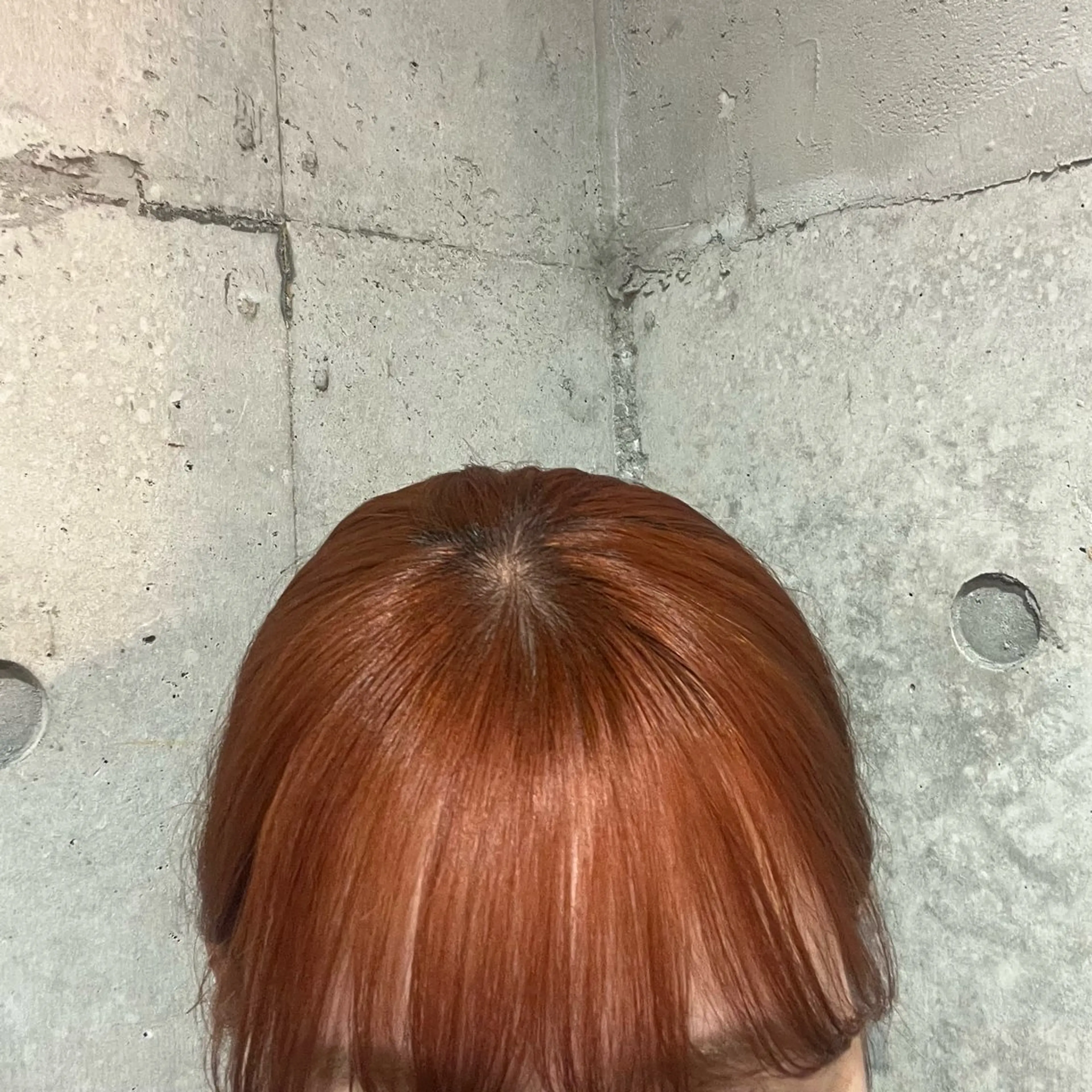 セミロング カラー オレンジ 菅野 紗弥のヘアスタイル