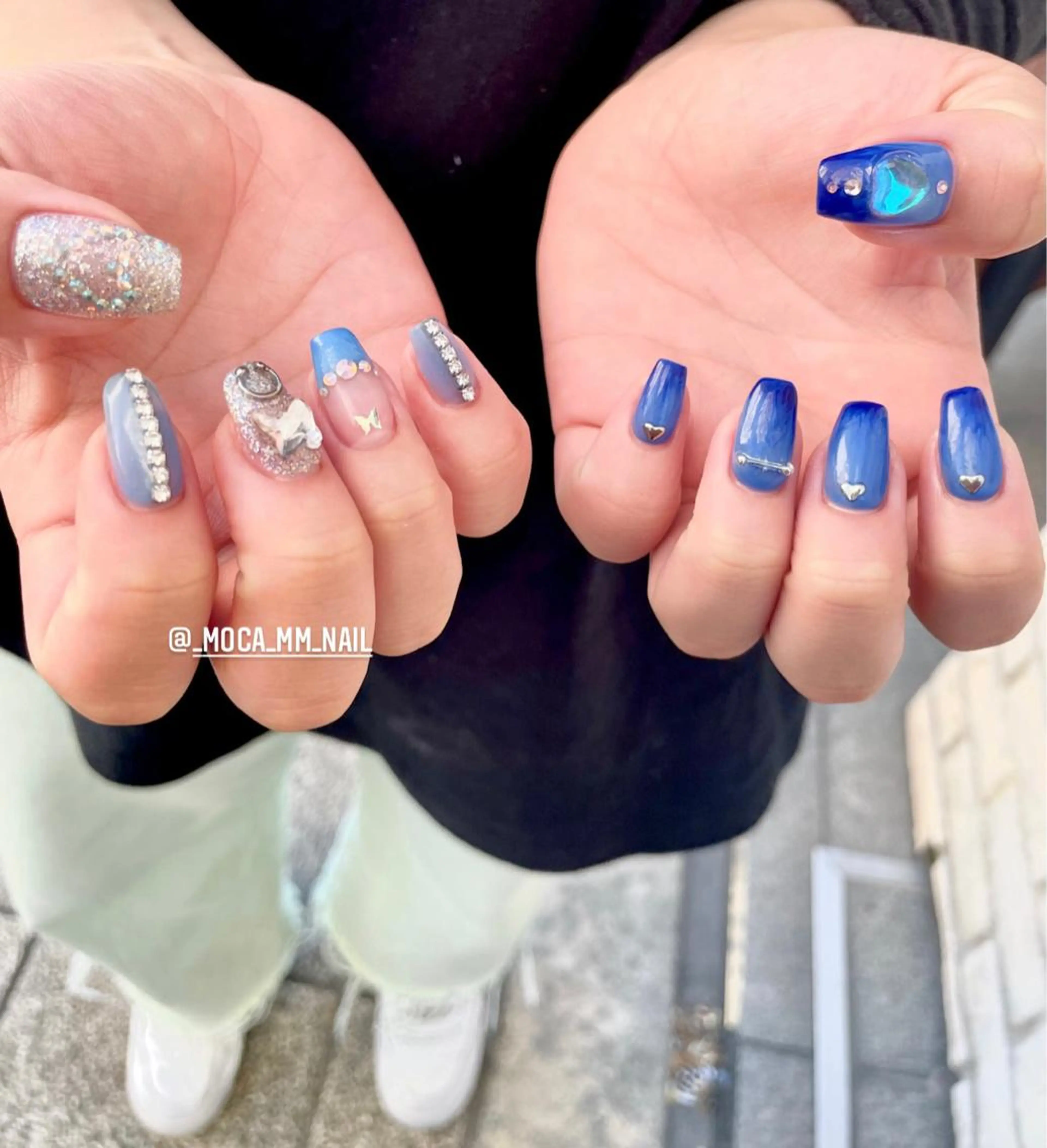 ネイル アートネイル moca心斎橋所属・˚✧⁺⭐︎༚moca miyuu⁎⁺˳✧༚のネイルデザイン