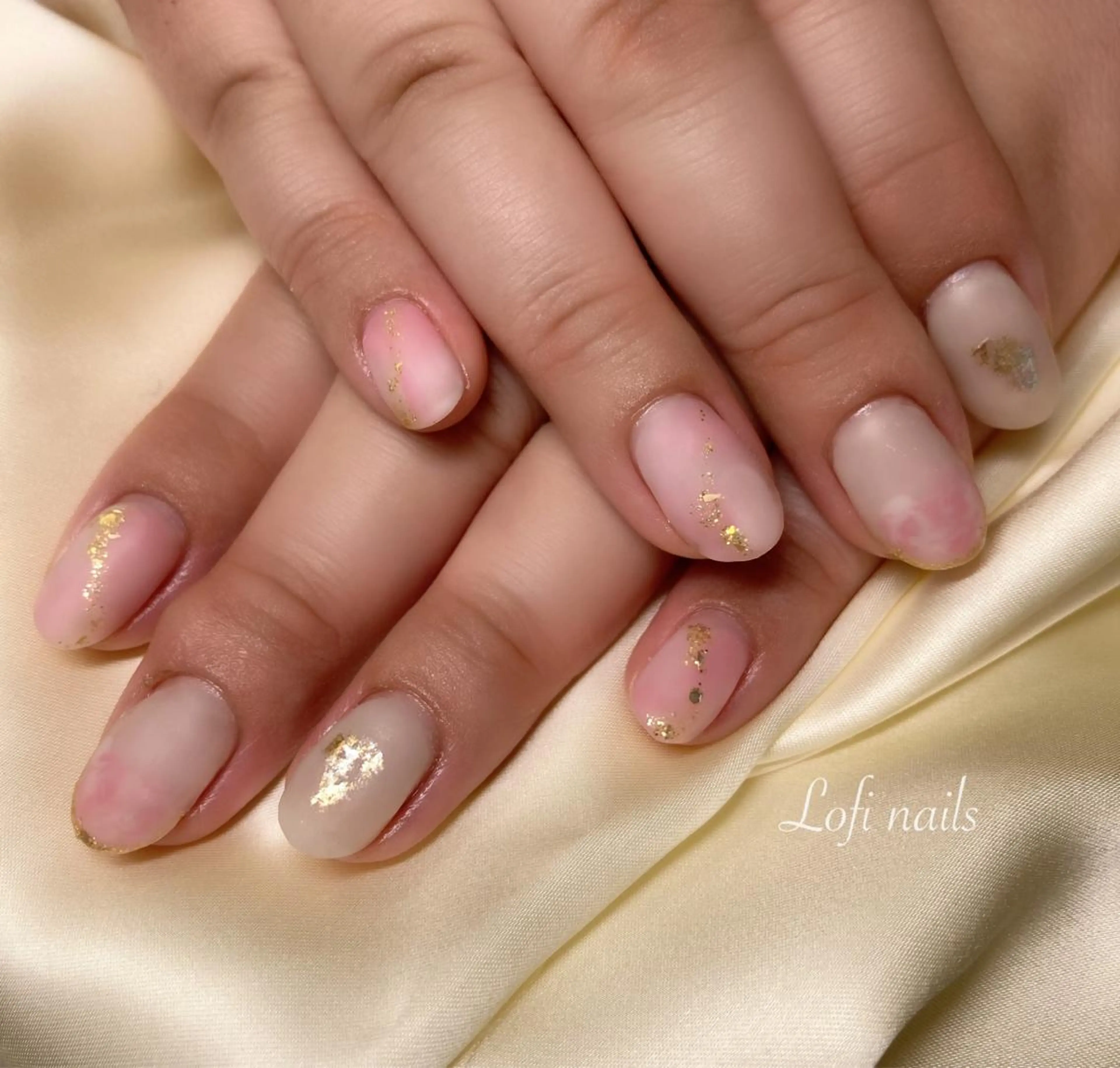 ネイル ラメ(グリッター) 大理石ネイル(マーブル) Lofi nails ゆきこのネイルデザイン