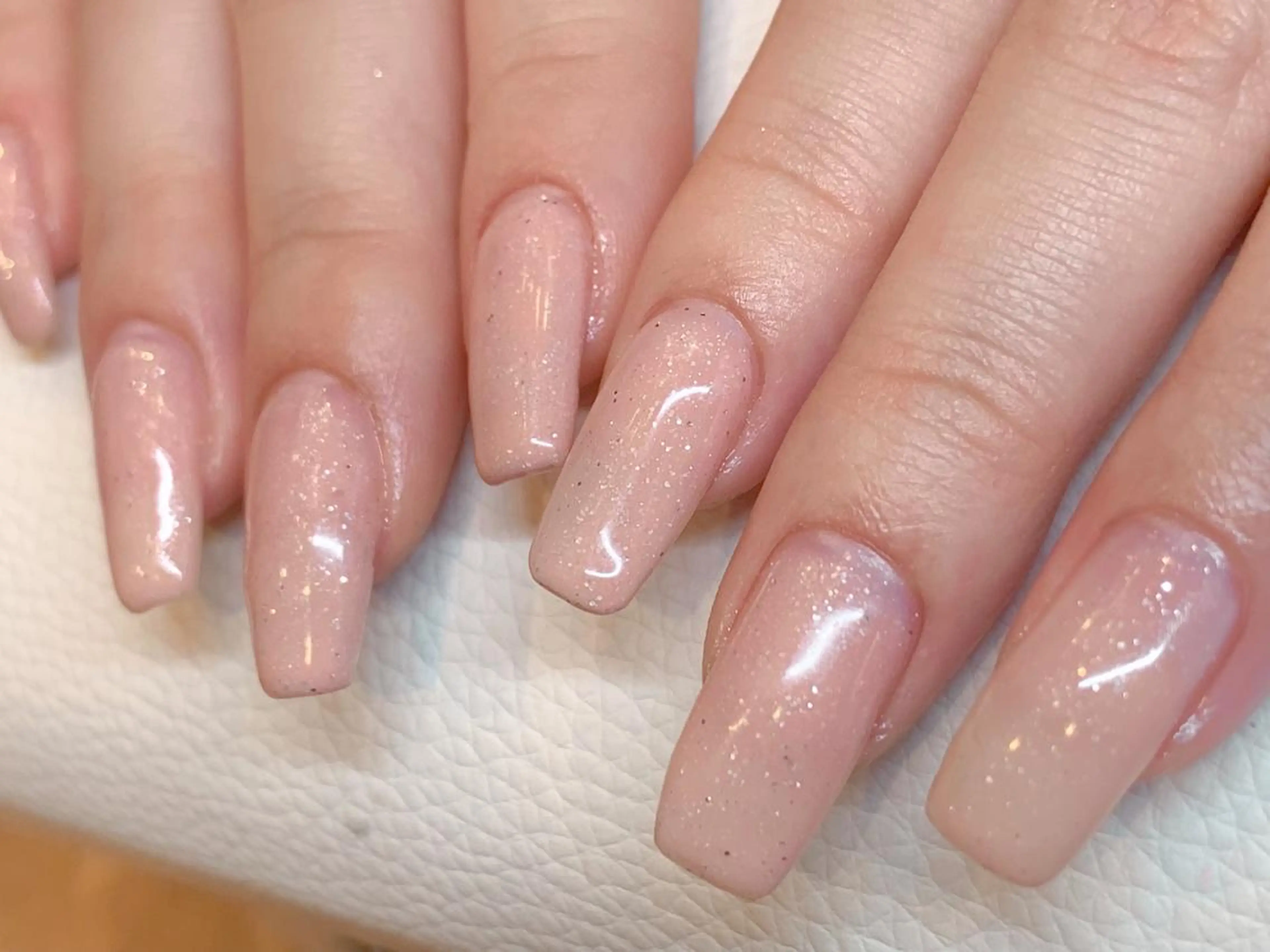 オフィスネイル☆ワンカラーシンプルネイル💅 ☆オフ込みの写真