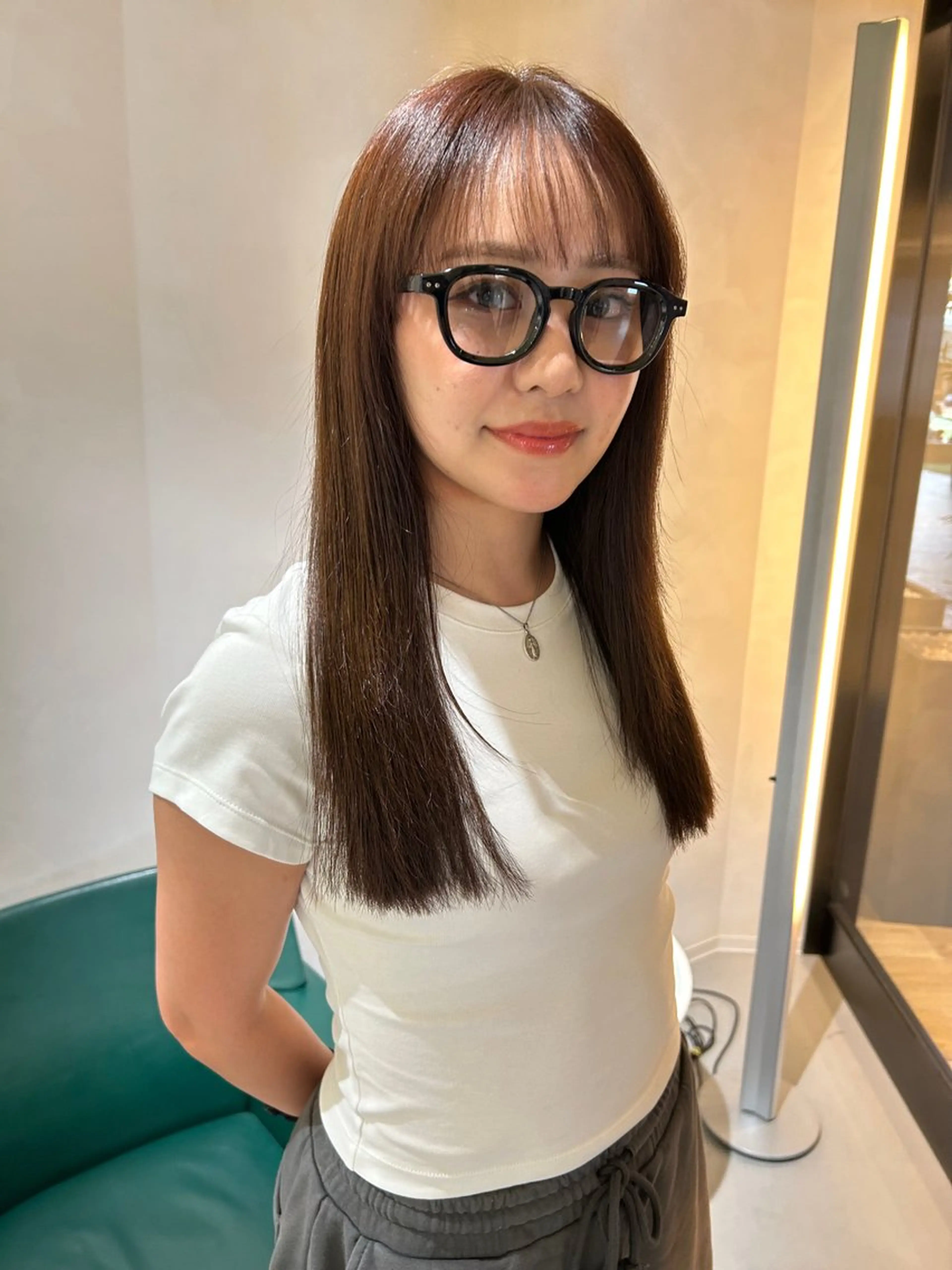 セミロング カラー カット ヘアカラー land所属・透明感カラー/レイヤ ー🌙Honokaのヘアスタイル