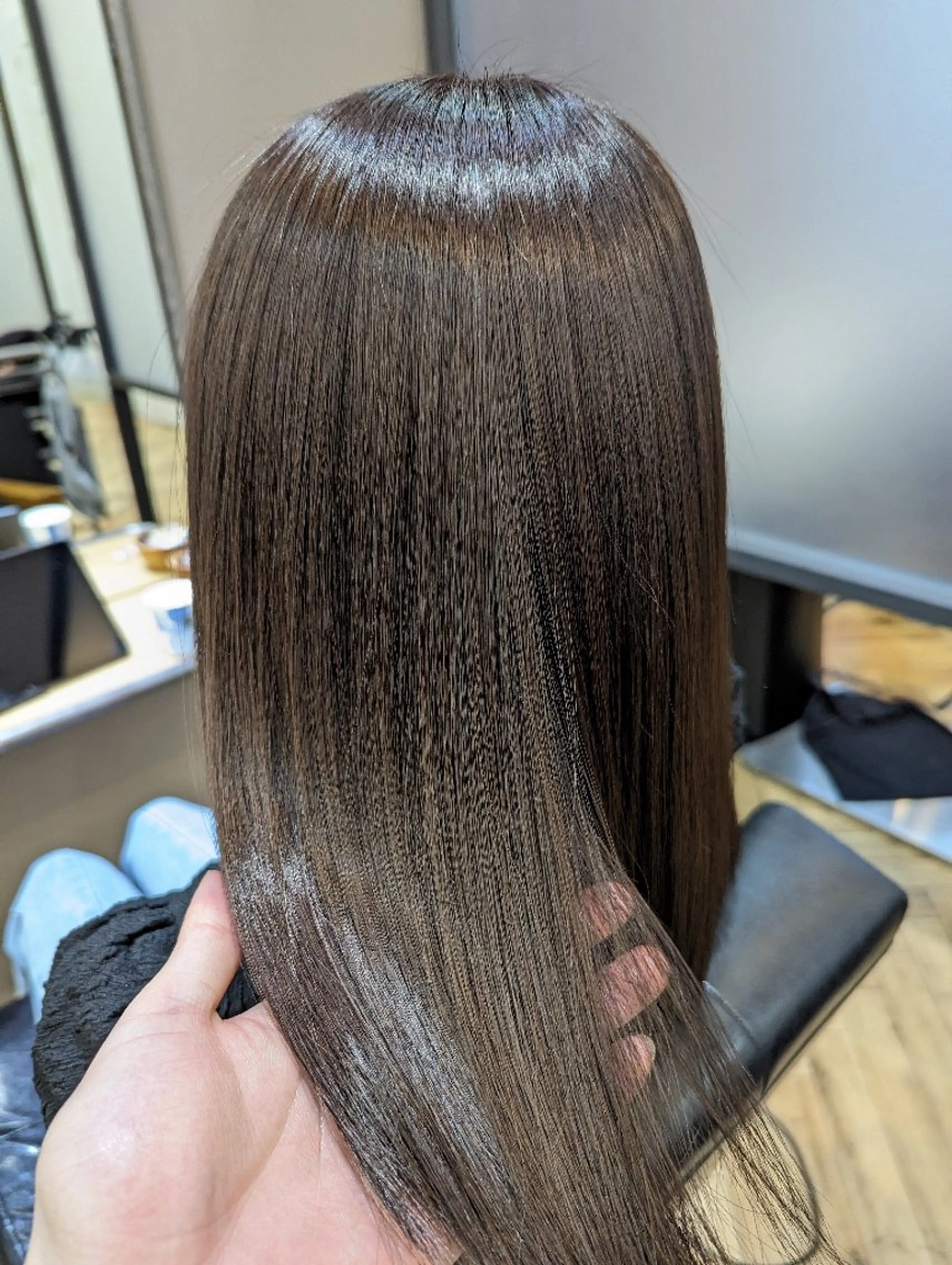 セミロング くせ毛 ヘアカラー トリートメント ✨METEO導入店✨ 髪質改善×縮毛矯正のヘアスタイル