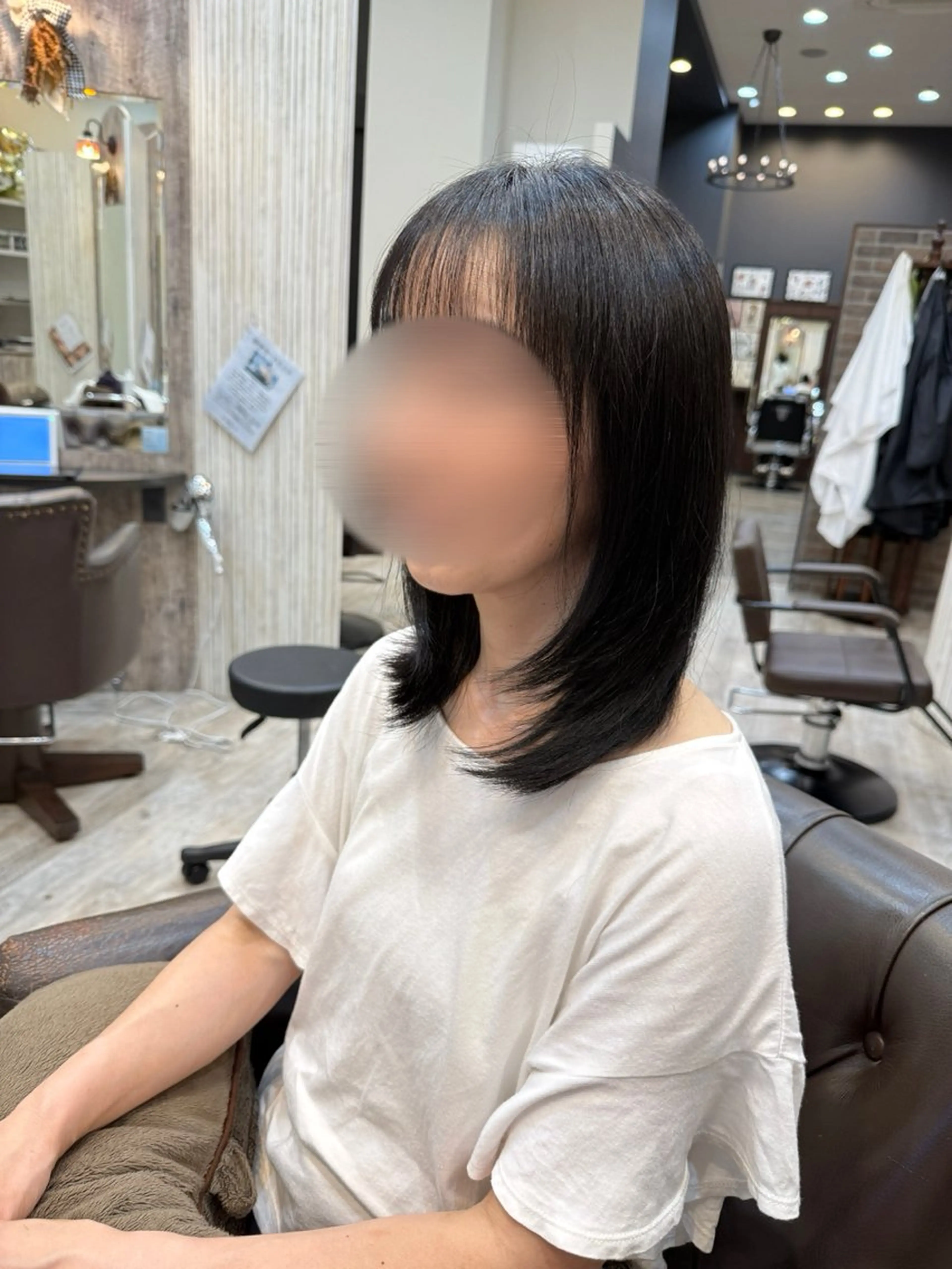 セミロング 顔周りカット レイヤーカット カット La mode iwai所属・ラモードイワイ土岐 / 太田のヘアスタイル