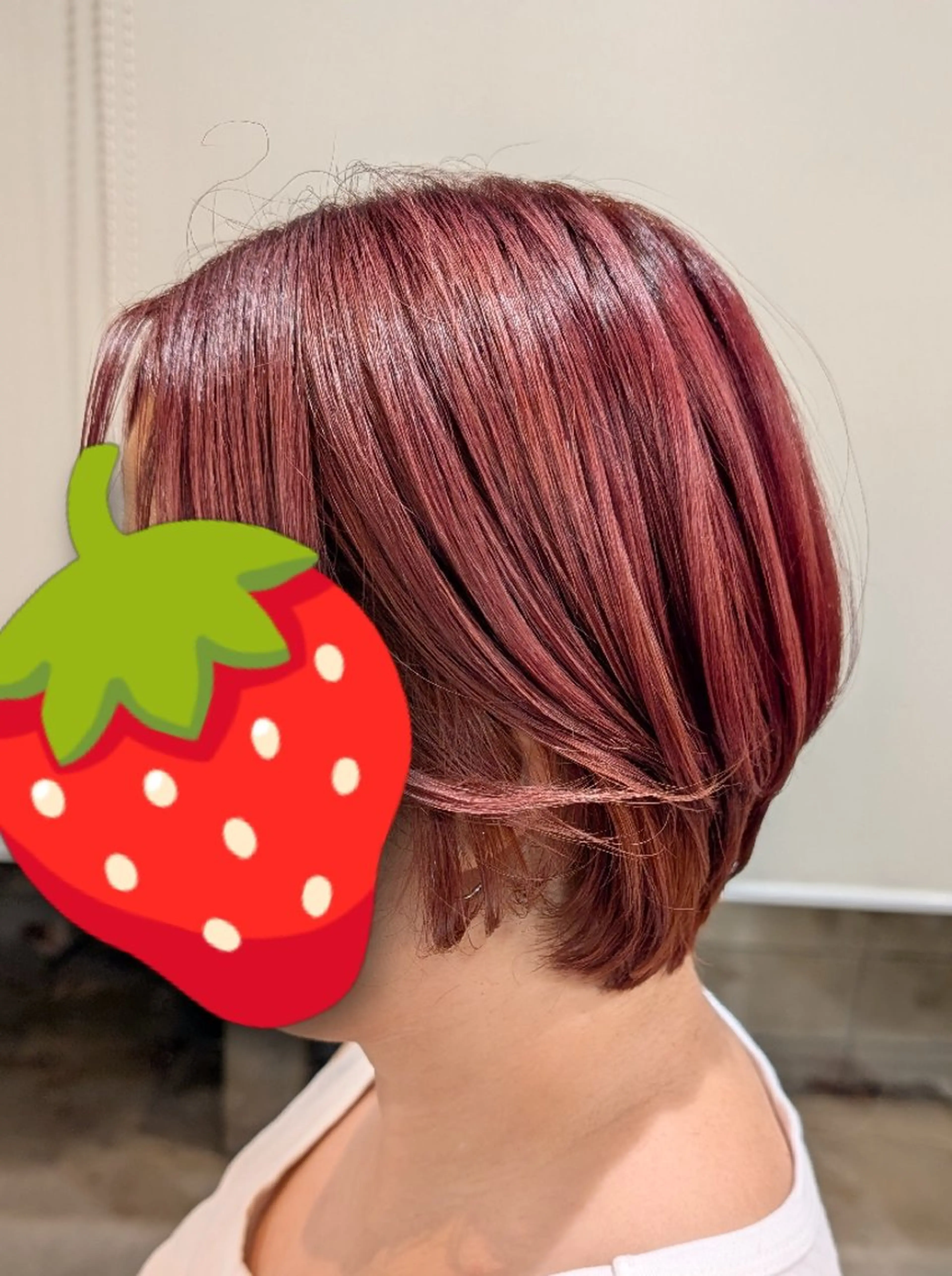 カラー ショート ブリーチ レッドカラー 【女性限定】 shioriのヘアスタイル