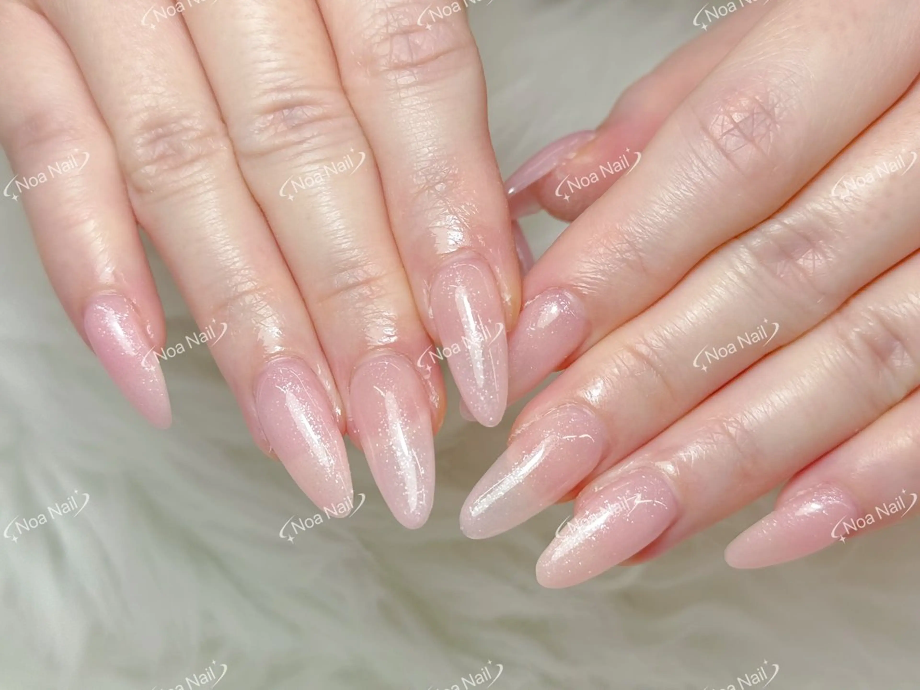 ネイル フレンチネイル グラデーション 韓国ネイル マグネットネイル 持ち込み ハンドネイル Noa Nailのネイルデザイン