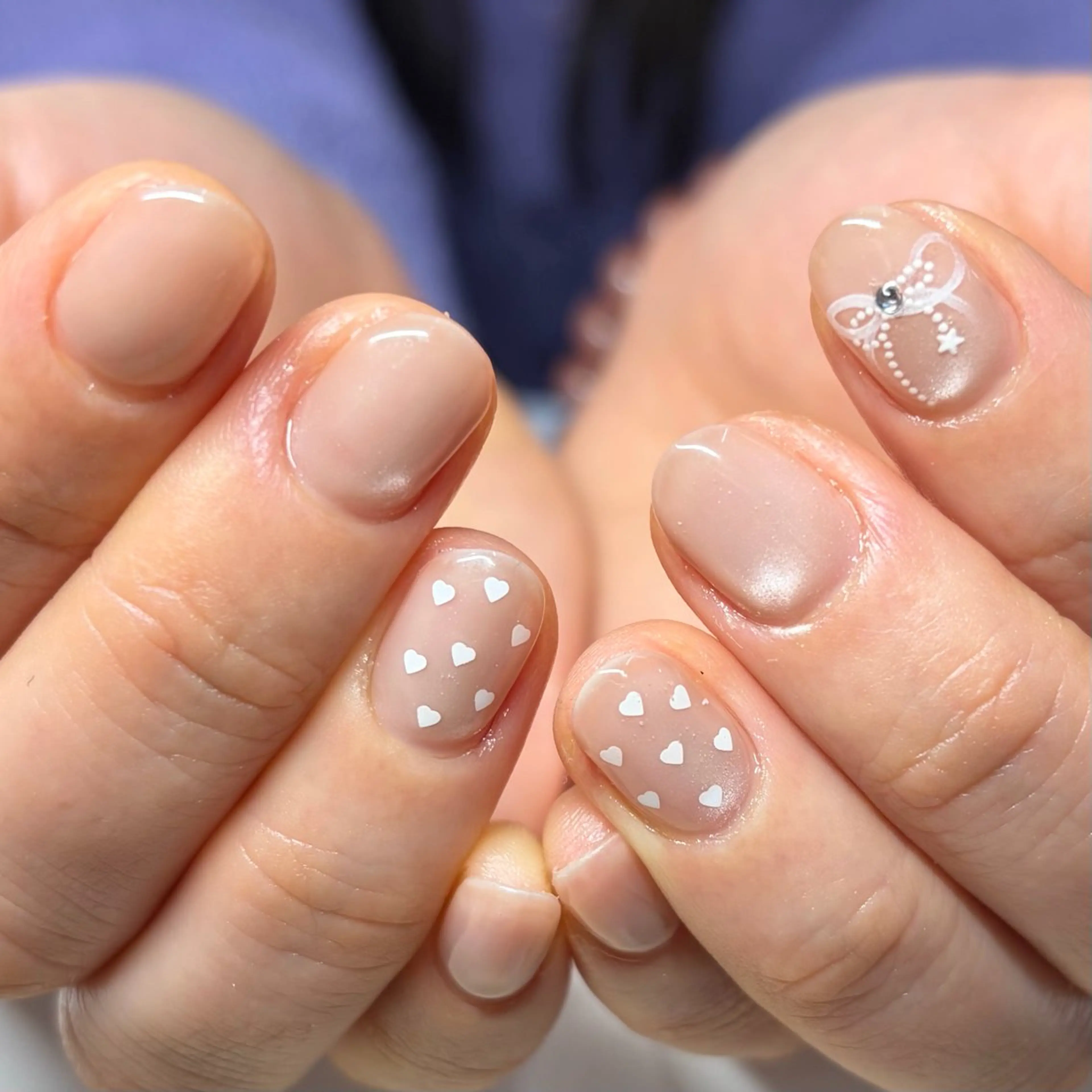 ネイル フレンチネイル ガーリー マグネットネイル GO TODAY シェアサロン 表参道Colore店所属・nailmum jijiのネイルデザイン