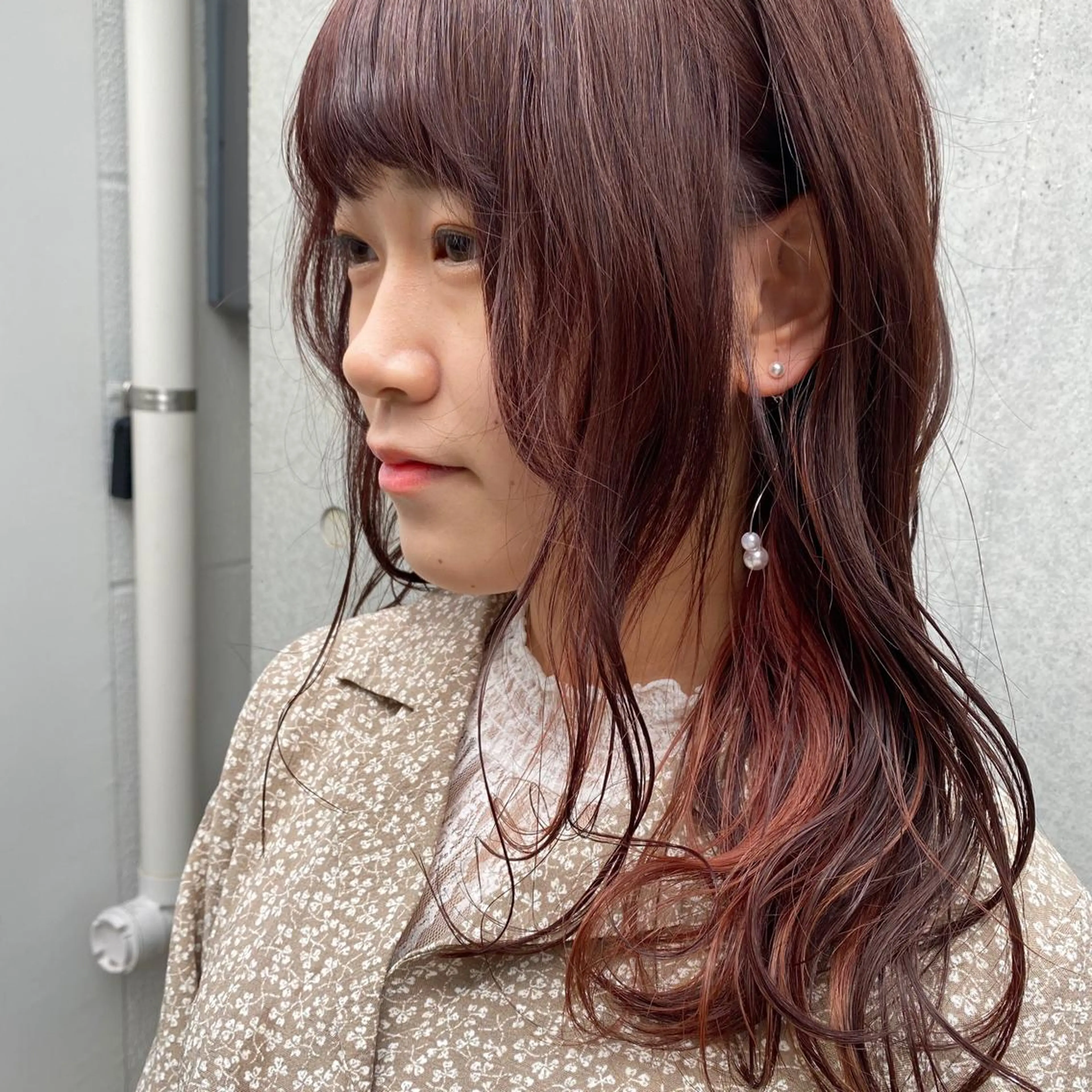 ミディアム カラー 🪭risa 暖色/レイヤー🪭のヘアスタイル