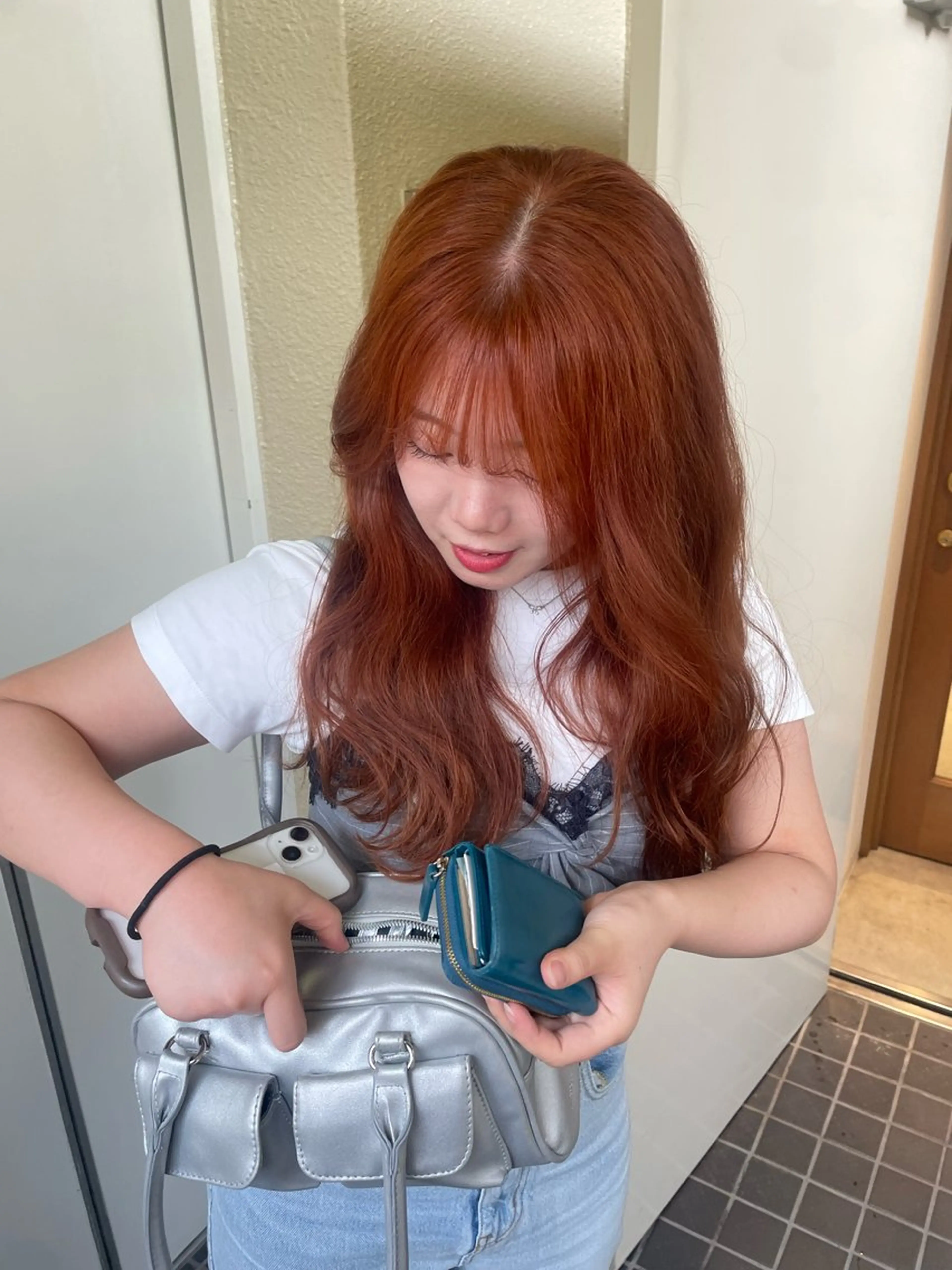 ロング カラー ヘアカラー トリートメント mei｜顔まわり ×透明感カラーのヘアスタイル