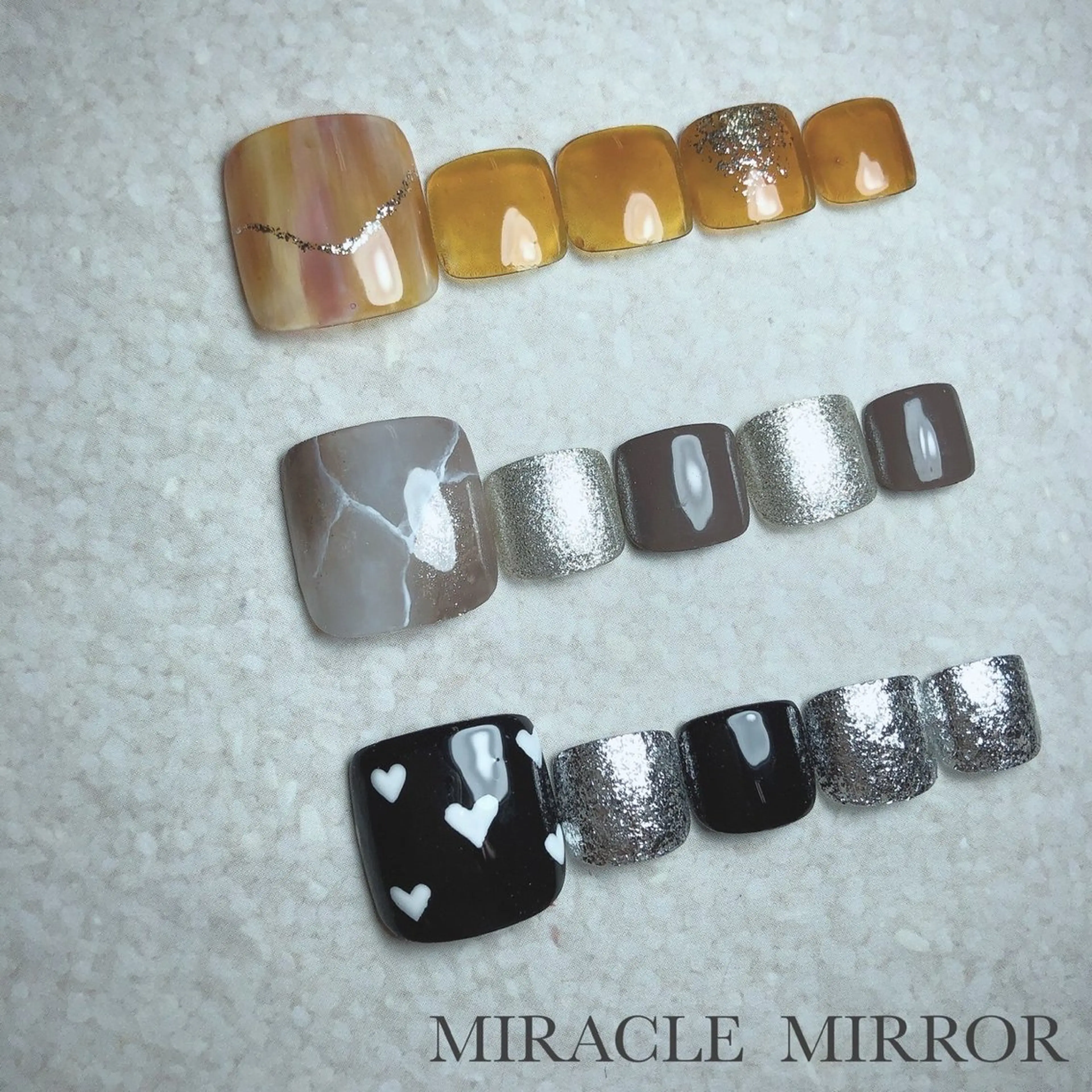ネイル フットネイル ミラクルミラー 町野のネイルデザイン