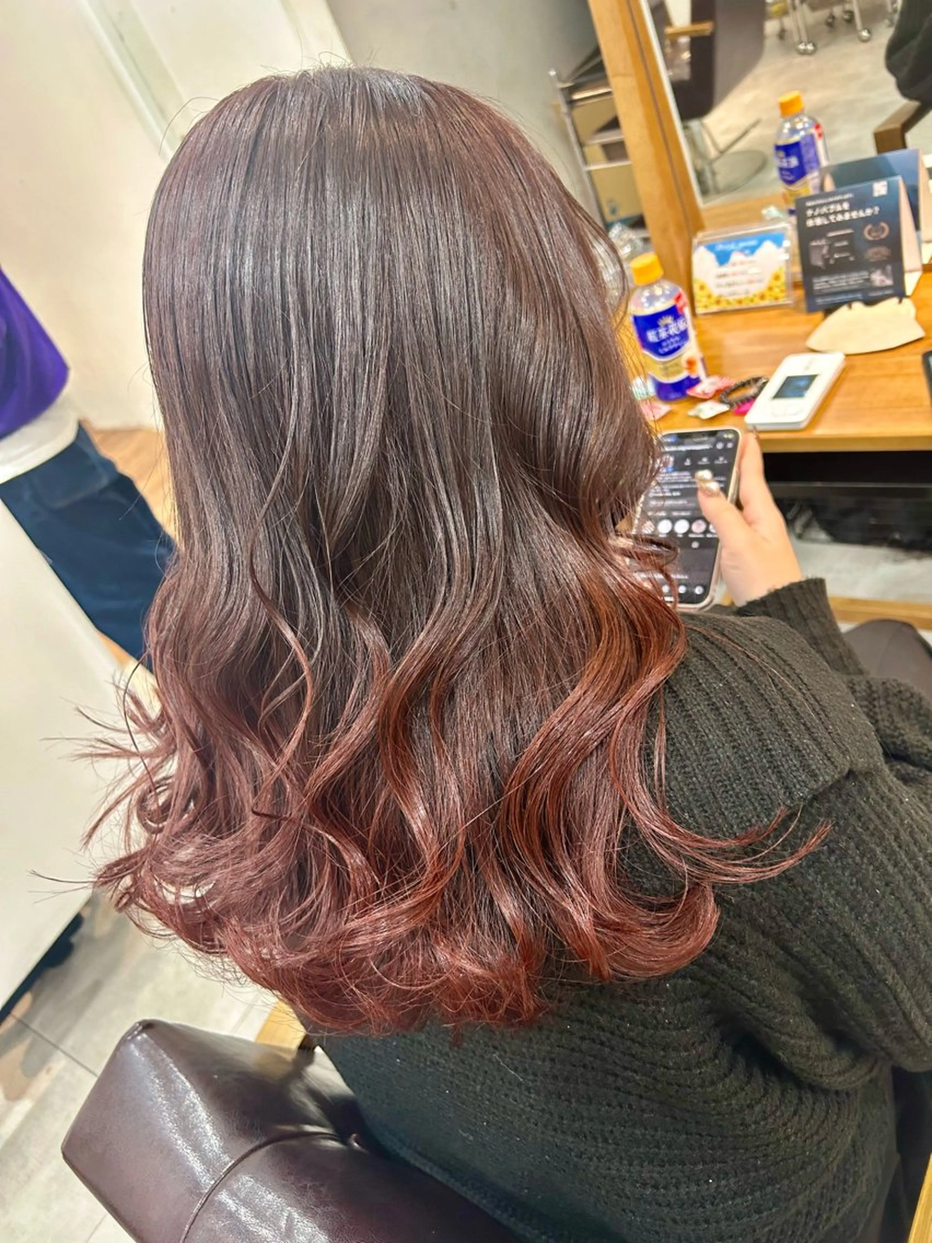 ロング カラー lico×little大通所属・あみ 🐷のヘアスタイル