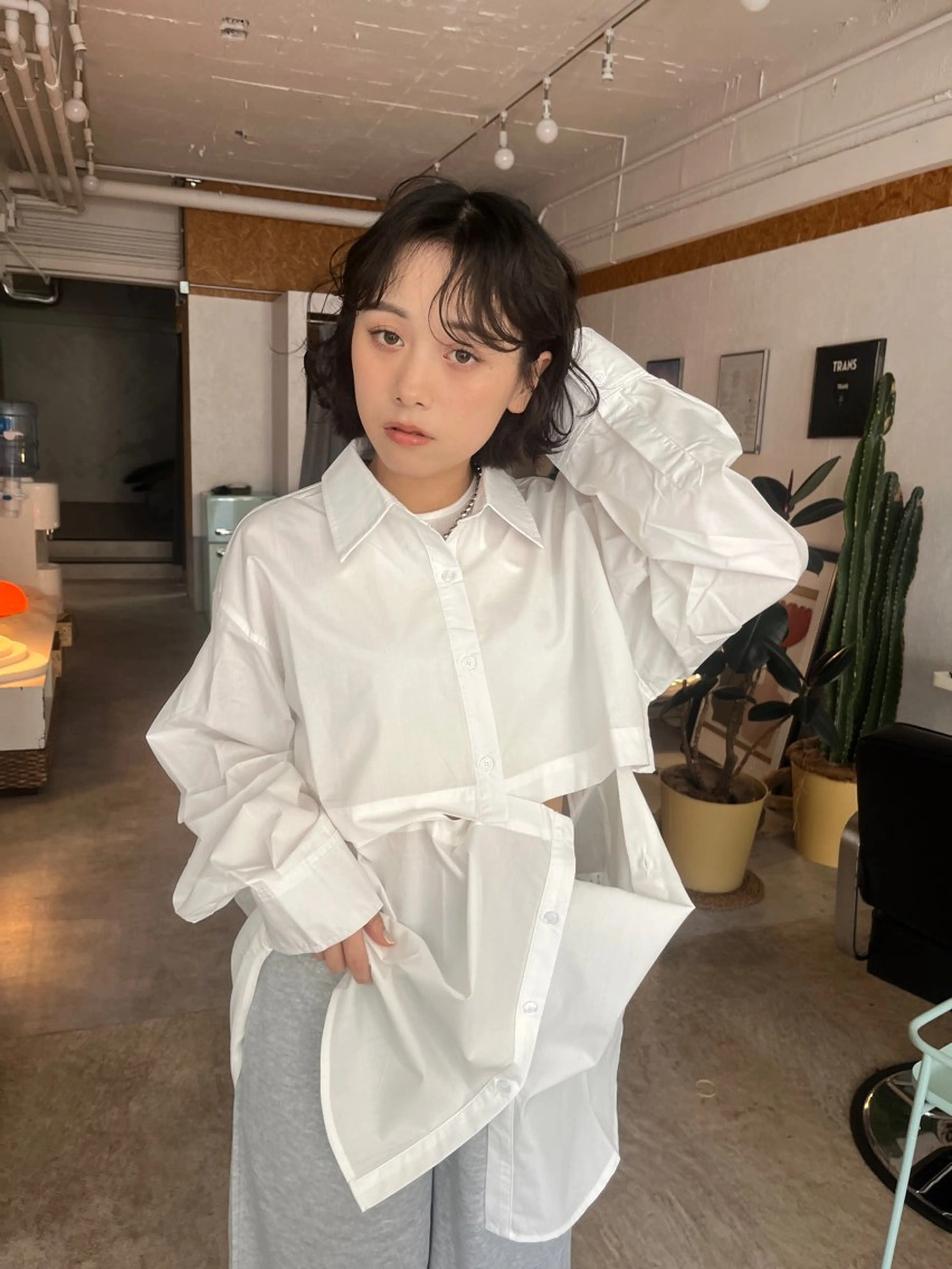 【medium perm model:】カット＋パーマ＋トリートメントの写真