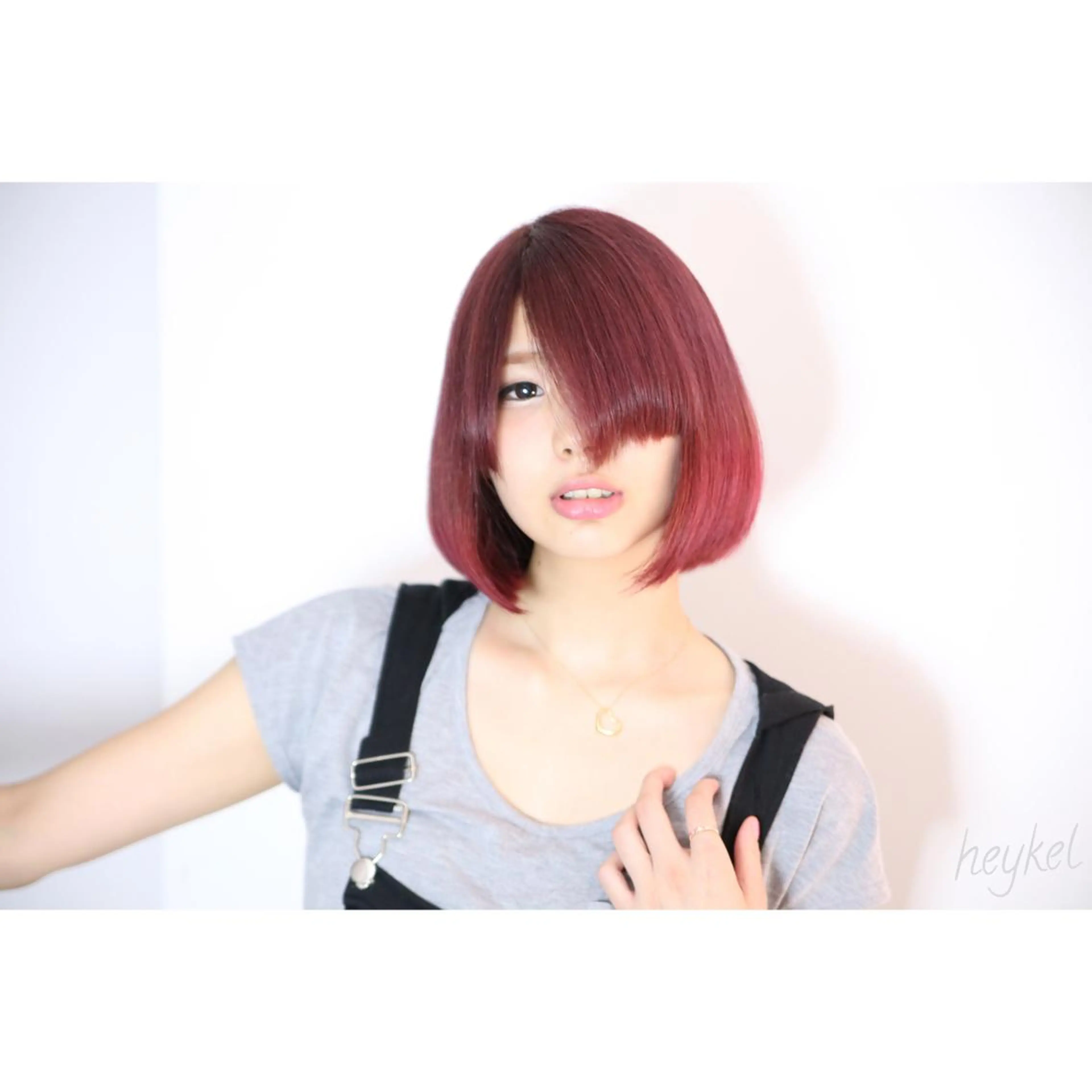 ショート カラー ヘアアレンジ レッドカラー Re:ta KANZOのヘアスタイル