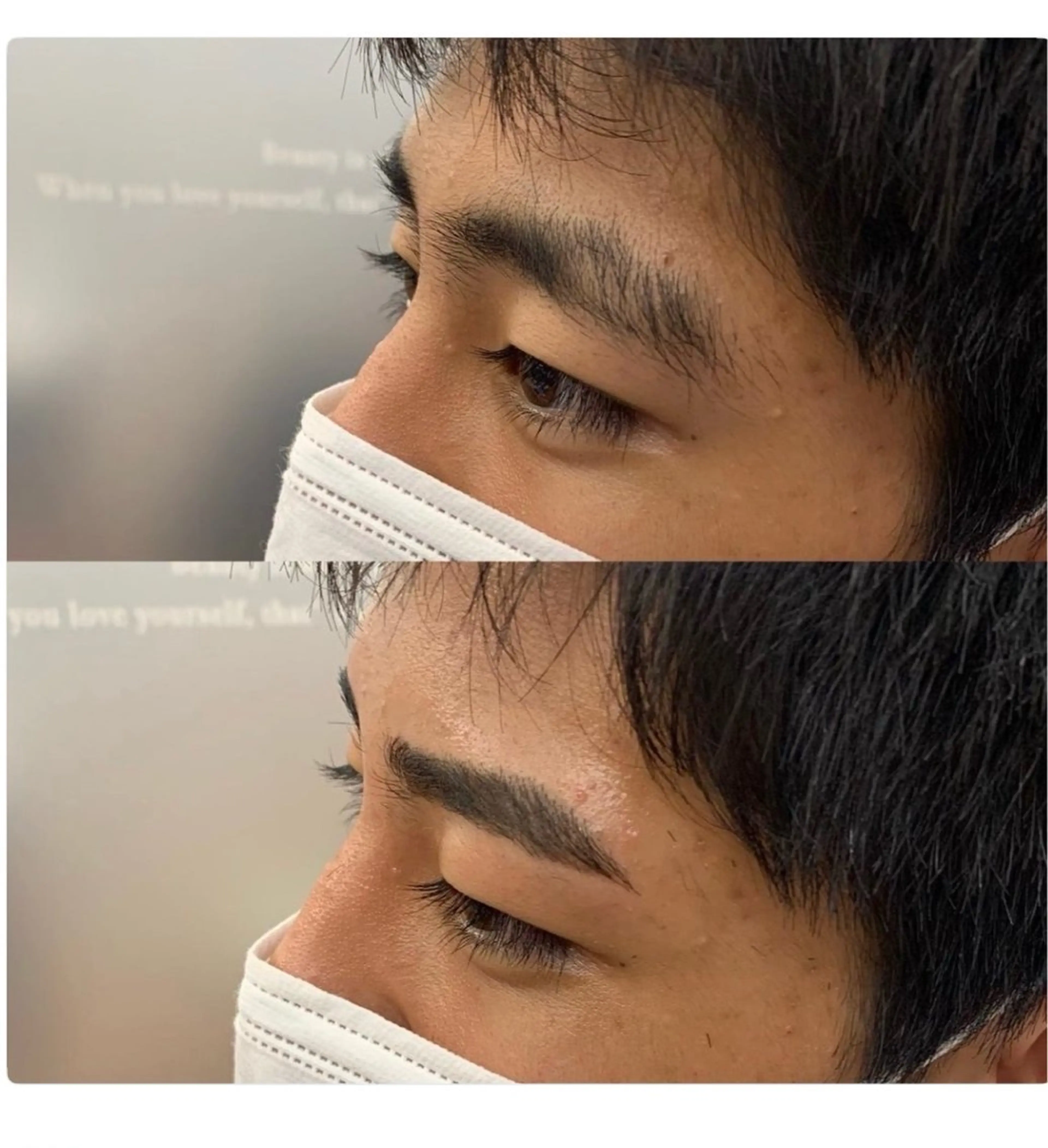 メンズ限定の眉毛waxの写真