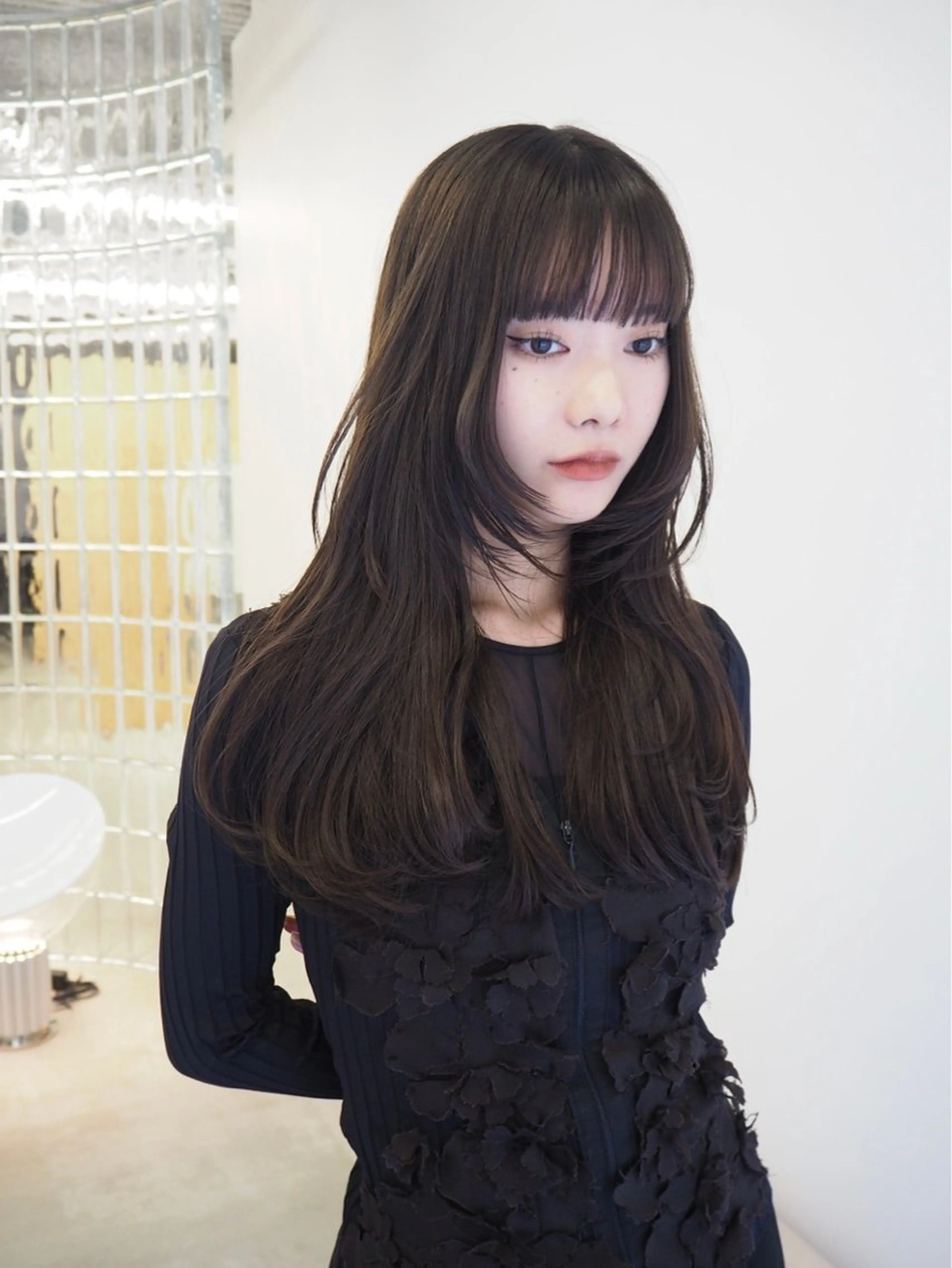 カラー パーマ wabi所属・透明感艶カラー/ リュウジンキョウカのヘアスタイル