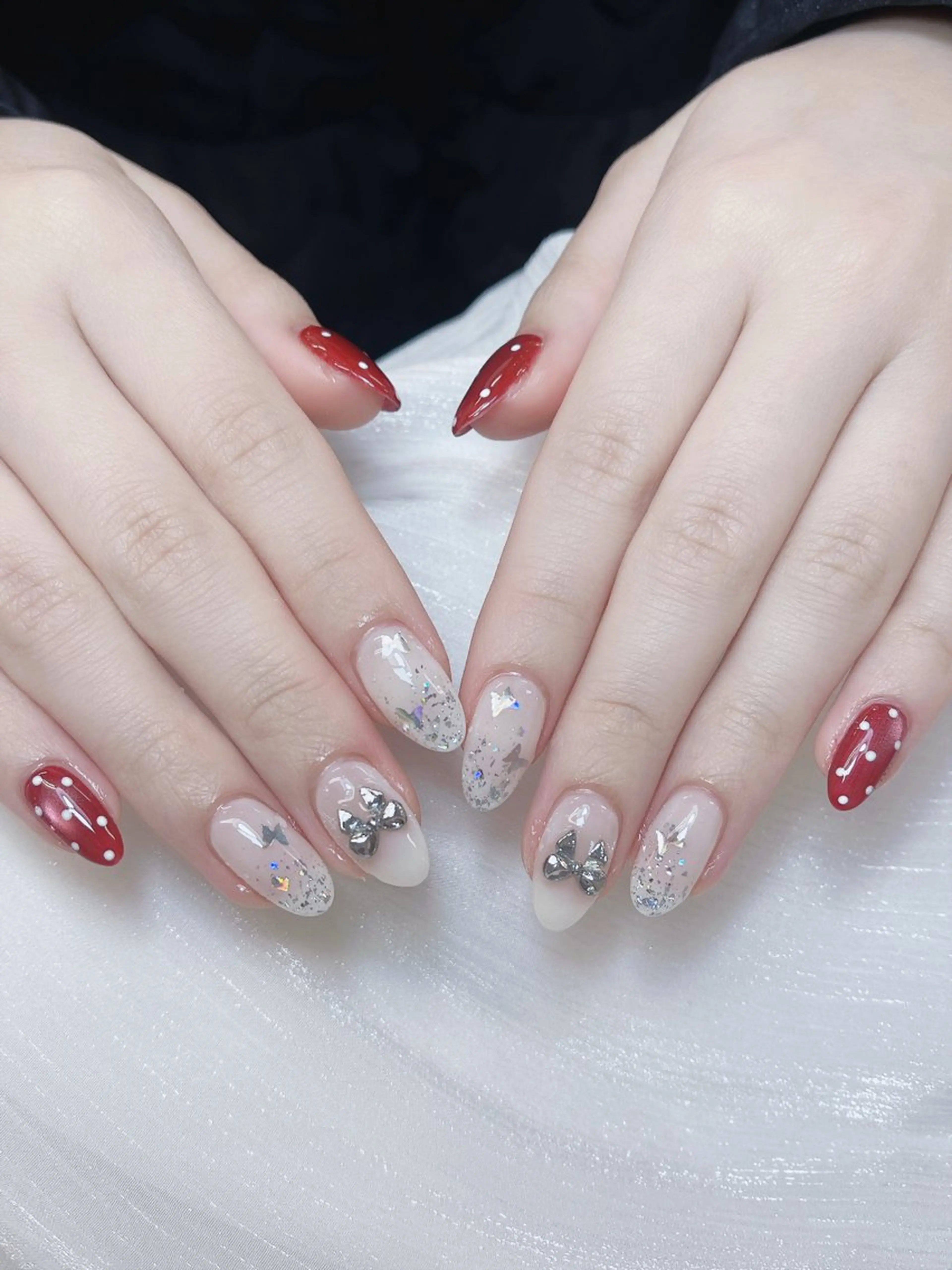 ネイル チークネイル 成人式 フレンチネイル グラデーション 氷ネイル・うるうるネイル ハンドネイル DUO MI所属・DUO   MI nail salonのネイルデザイン