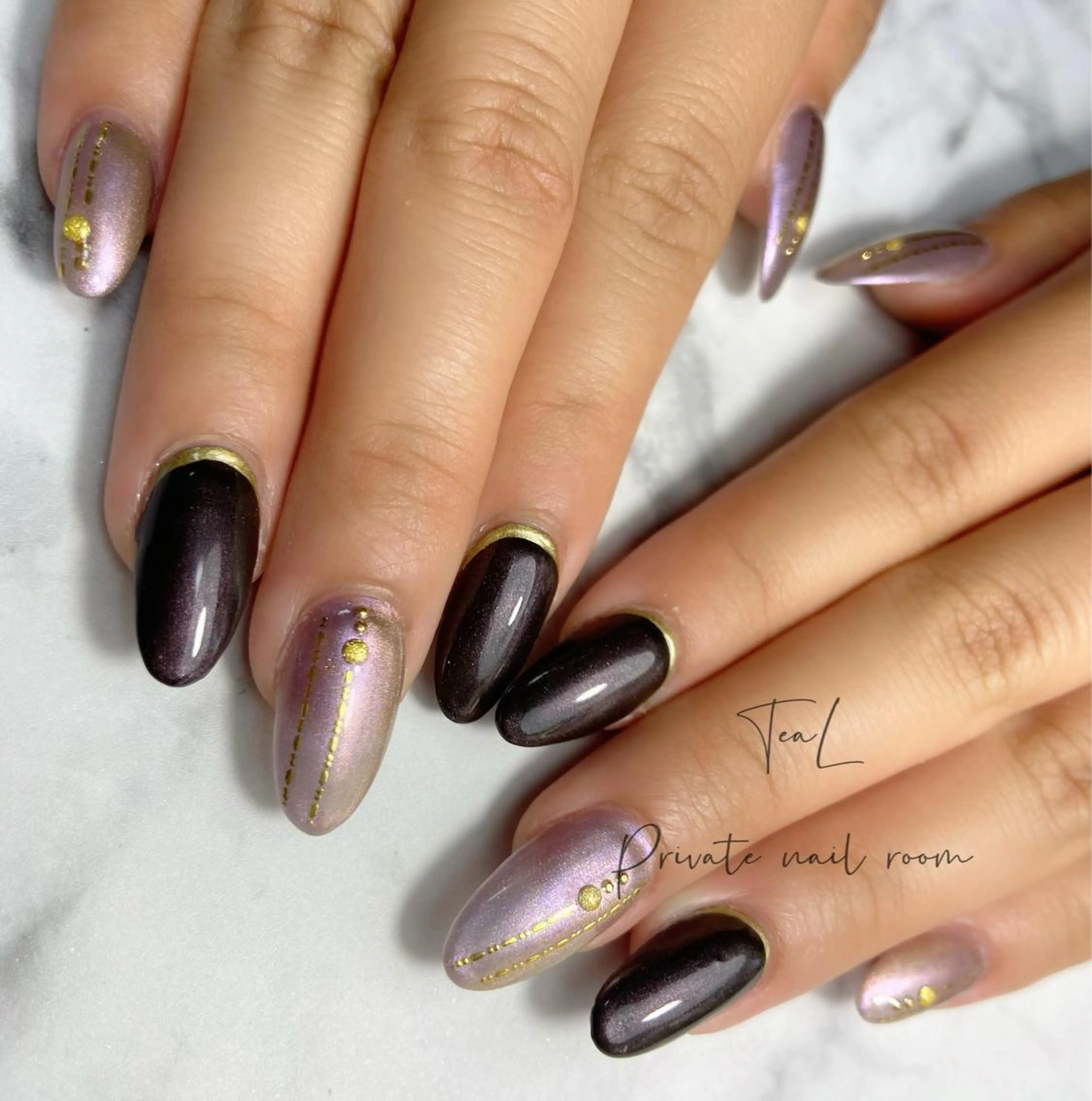 ネイル 長さ出し ハンドネイル TeaL nailのネイルデザイン