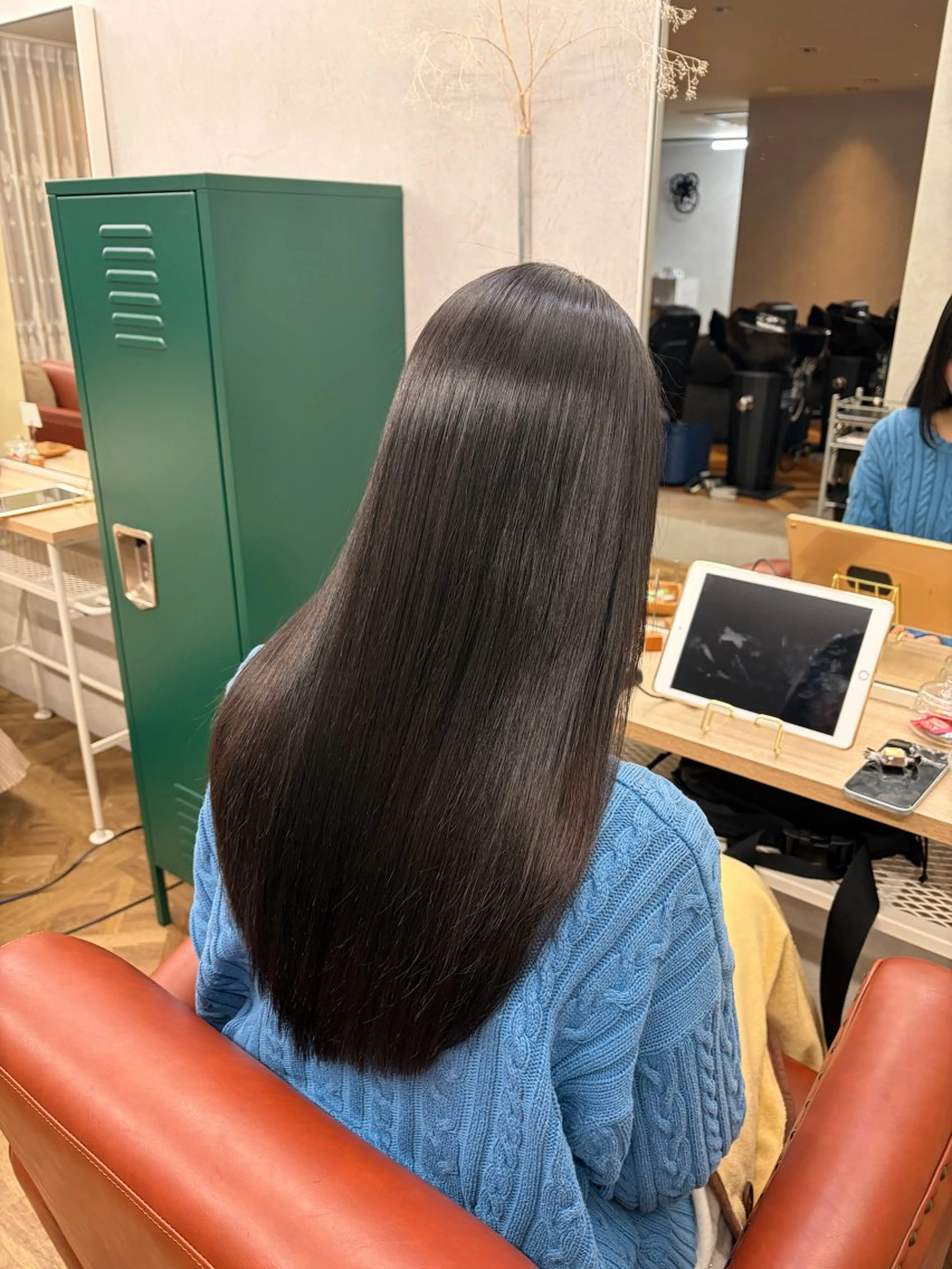 ロング カット 縮毛矯正 トリートメント 髪質改善×韓国風/小 顔レイヤー/早瀬櫻子のマツエク・マツパデザイン