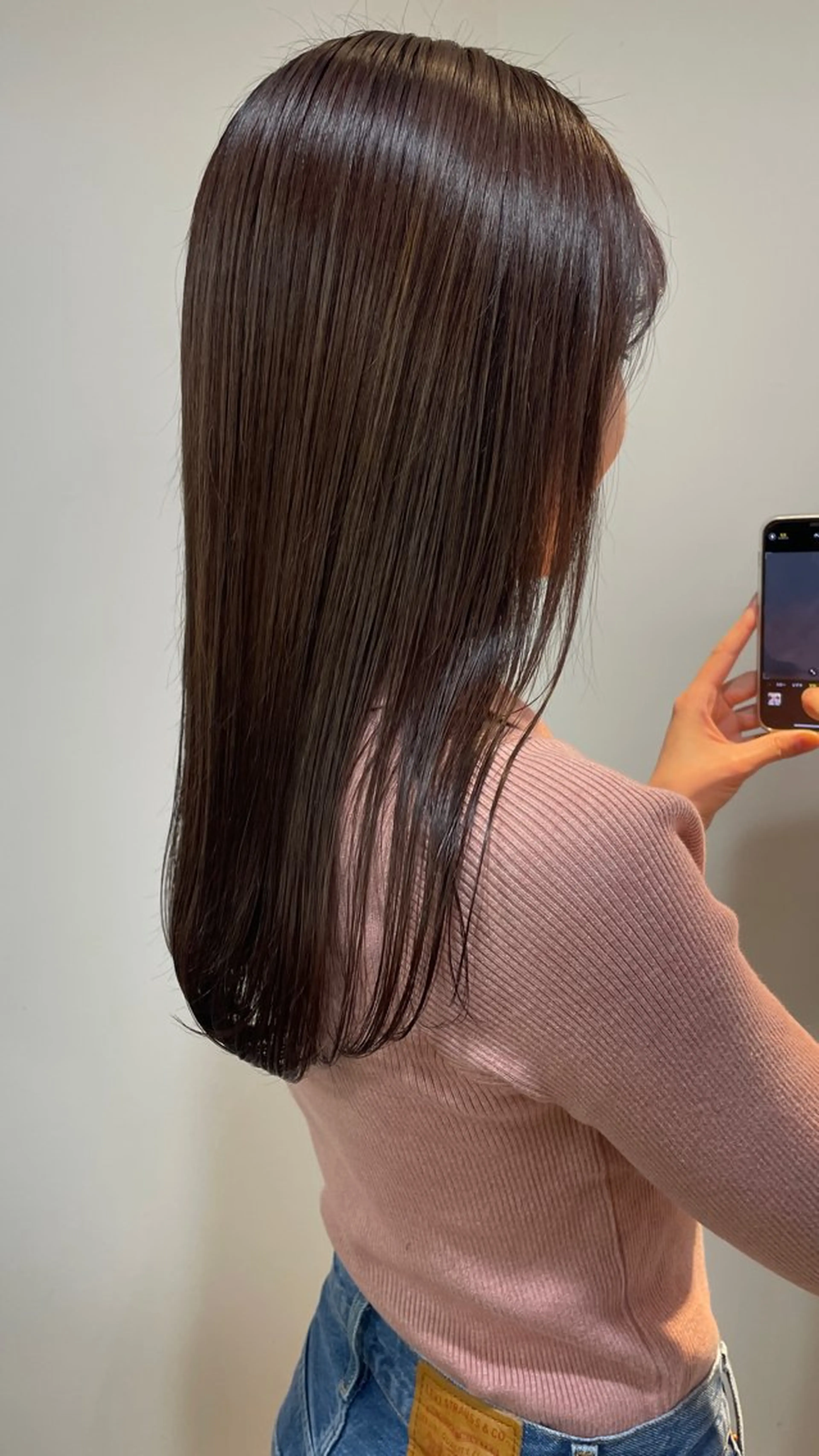 ロング カラー カット ヘアカラー トリートメント 表参道/赤み無し 透明感 colorのヘアスタイル