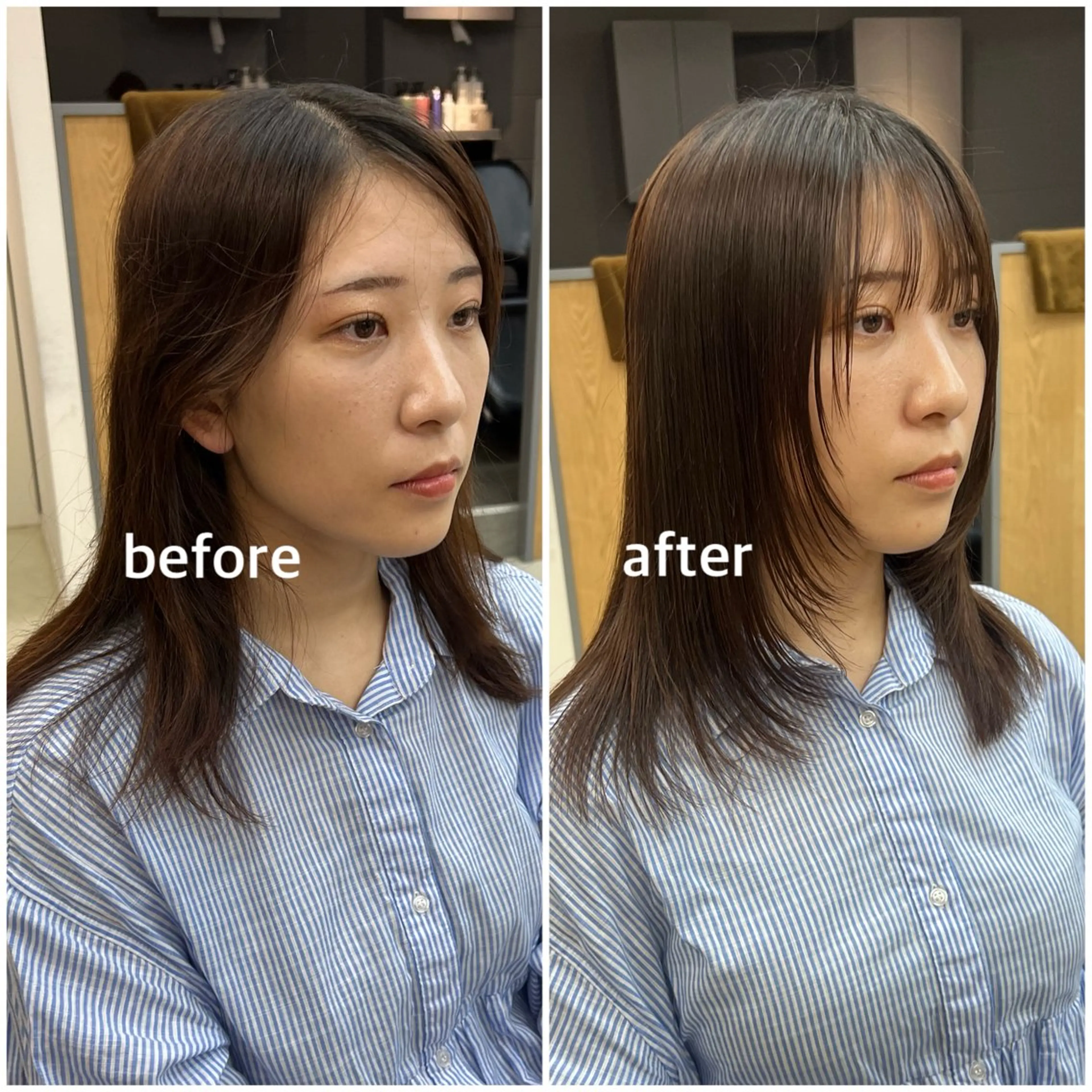 セミロング レイヤーカット mee.所属・透明感カラー /あづき⭐️のヘアスタイル