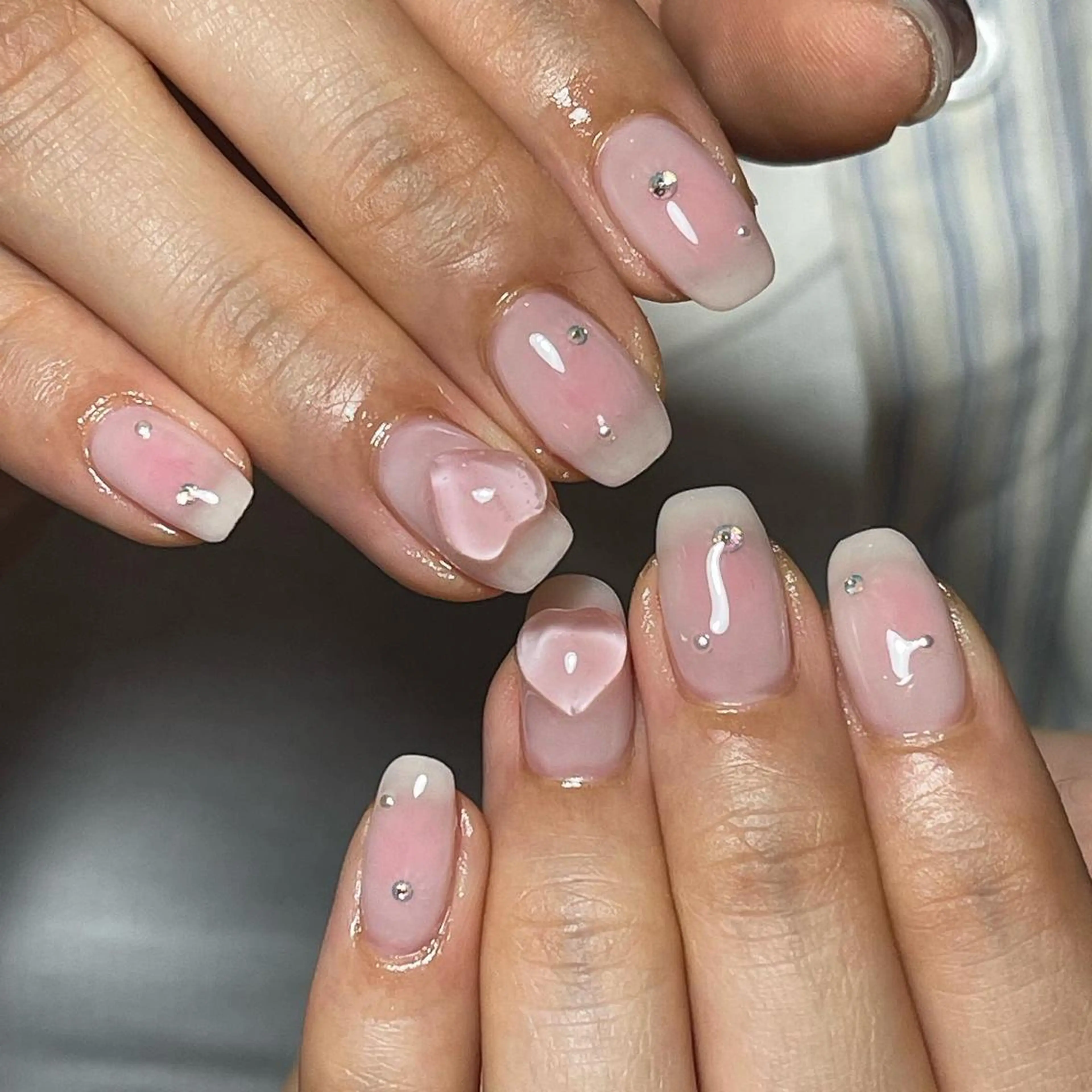 ネイル チークネイル 8113 海外/y2k/韓国のネイルデザイン