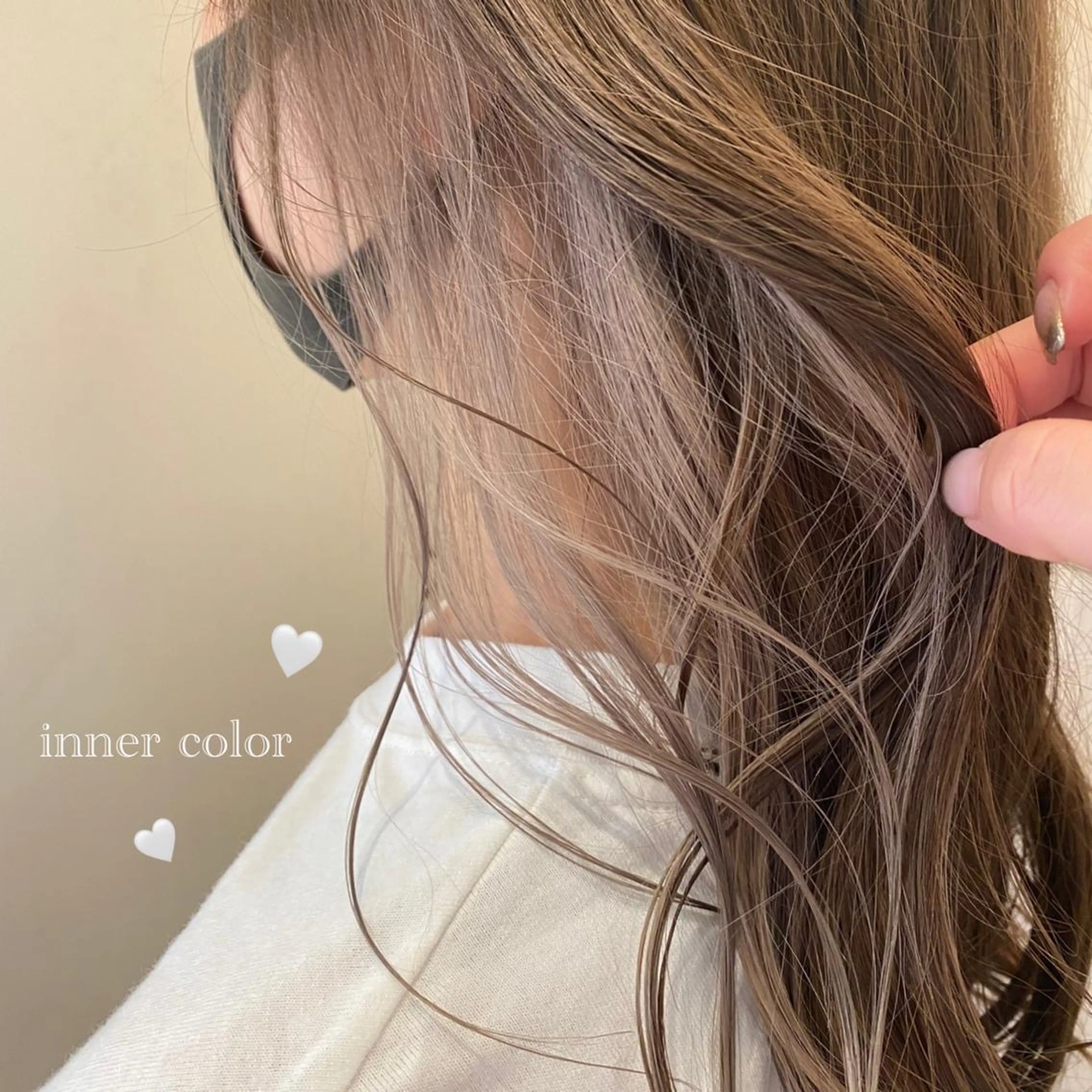 カット＋イヤリングカラー（ケアブリーチ込）＋フルカラー💛前処理ケアの写真