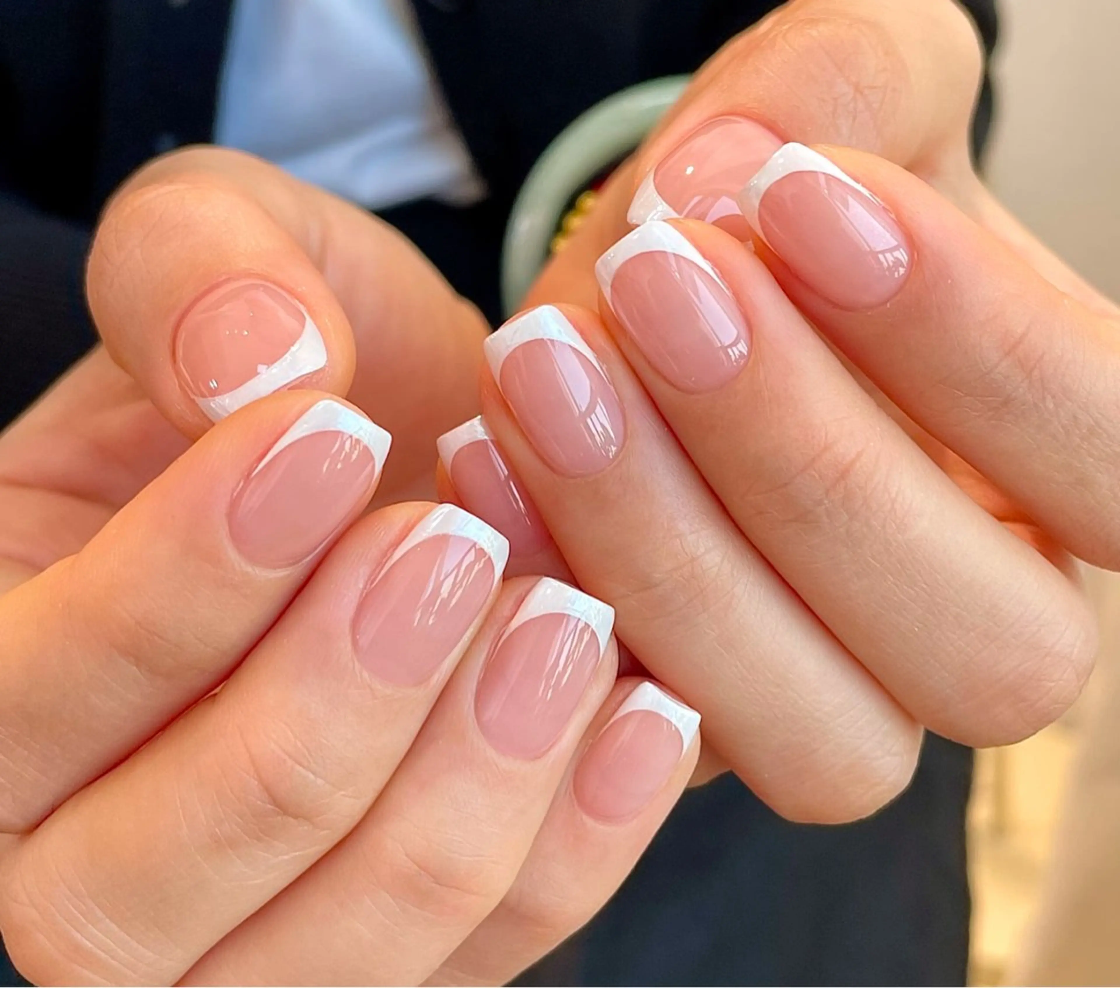 ネイル アートネイル オーロラネイル チークネイル フレンチネイル ガラスフレンチ ハンドネイル 🎀🎀YooLi Nail Salonのネイルデザイン