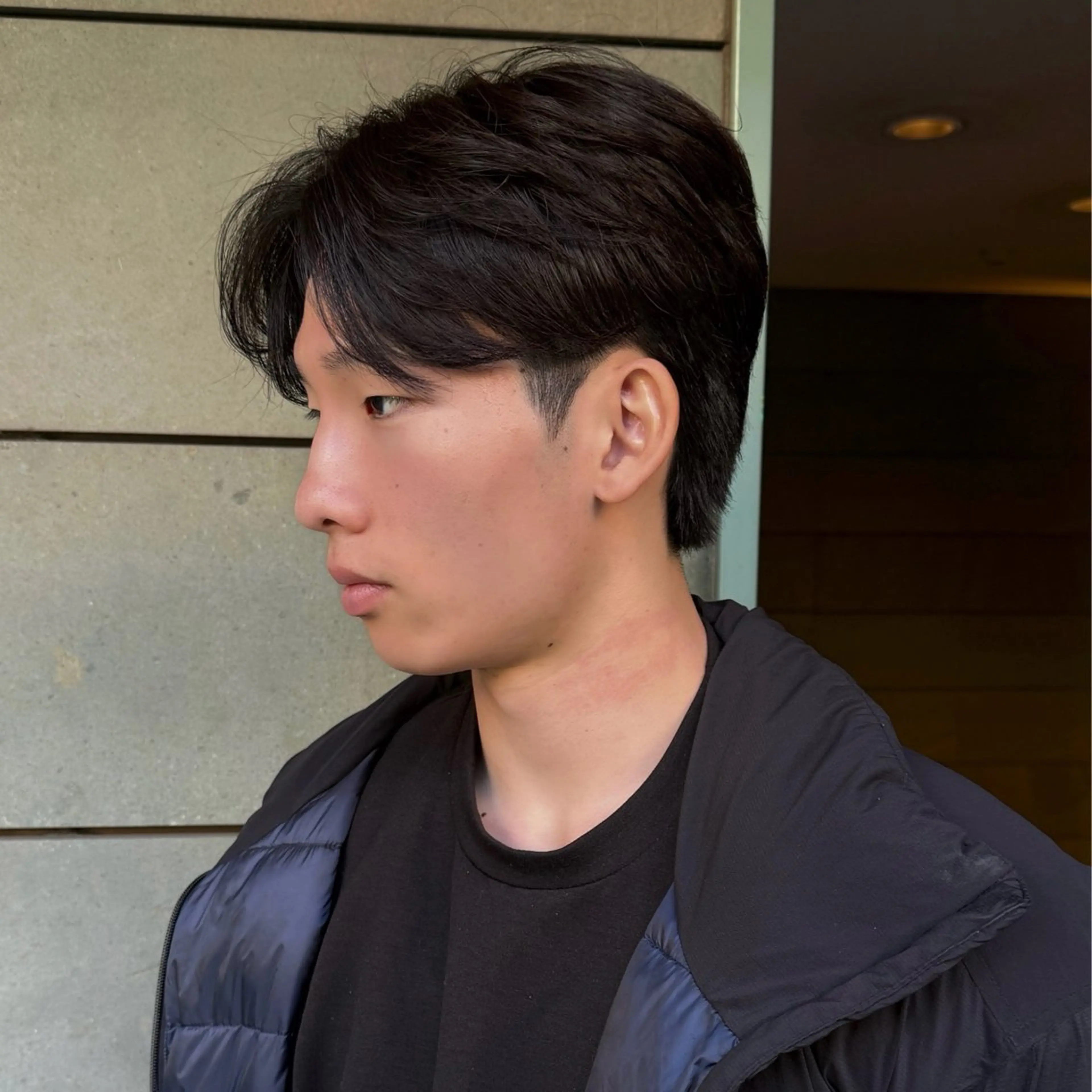 メンズ カット トリートメント FILMS Chiba所属・Hiroki/韓国 センターパートのヘアスタイル