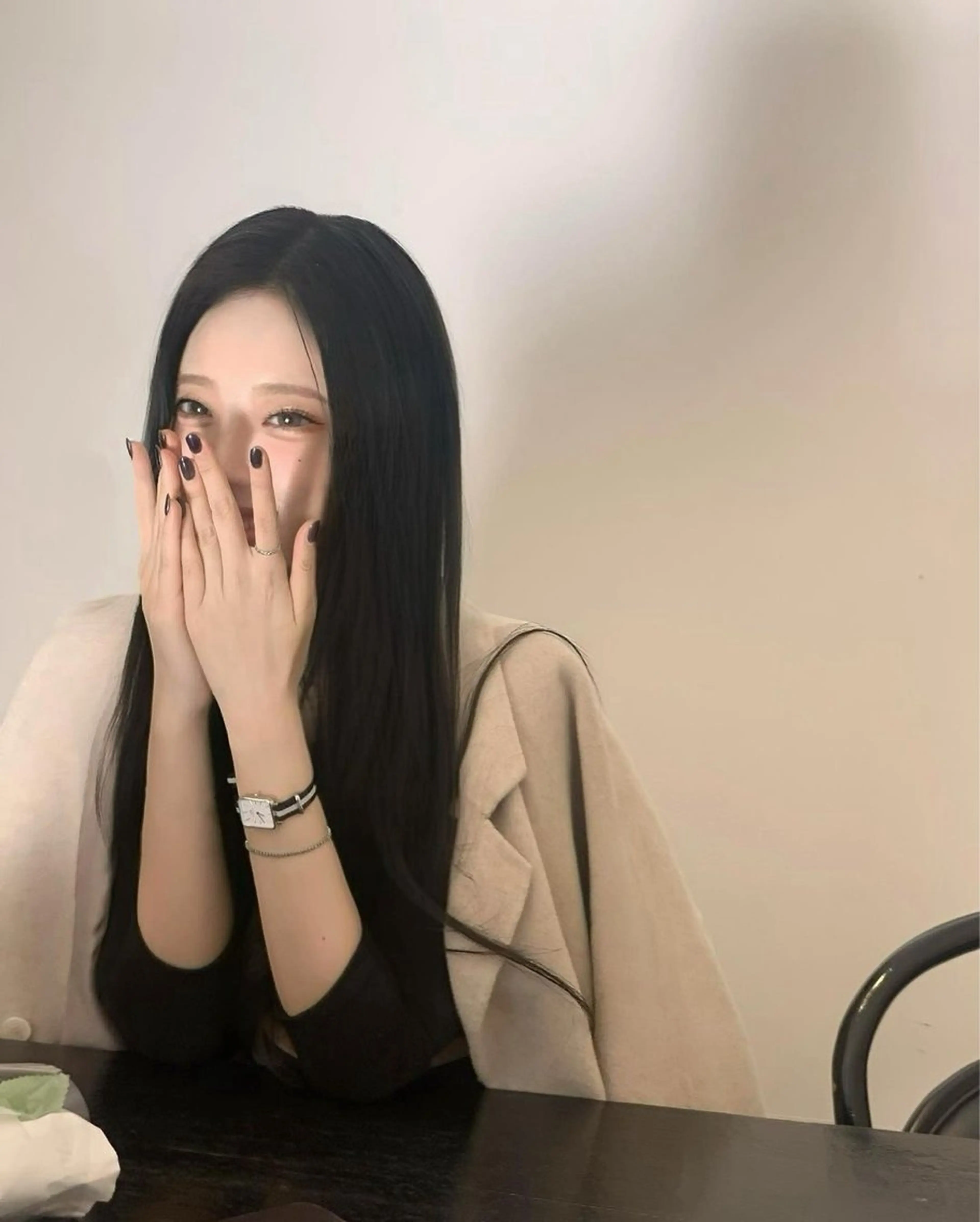 ロング カラー カット ヘアカラー 韓国風暗髪ヘア🤍 🫧MIREIのヘアスタイル