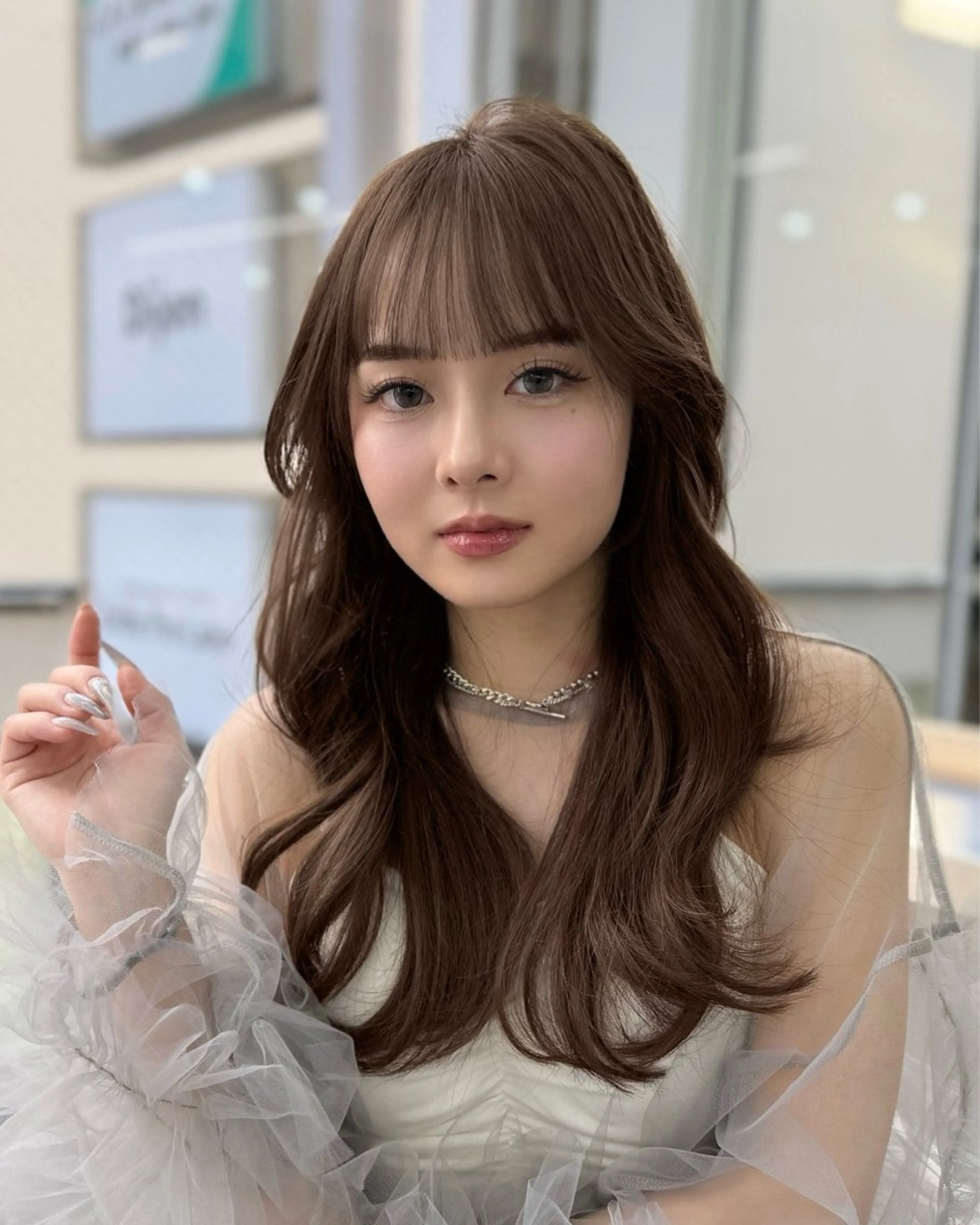 ロング カラー くびれヘア 韓国風ヘア レイヤーカット カット ヘアカラー トリートメント 顔まわり職人🇰🇷 韓国ヘア/KAITOのヘアスタイル