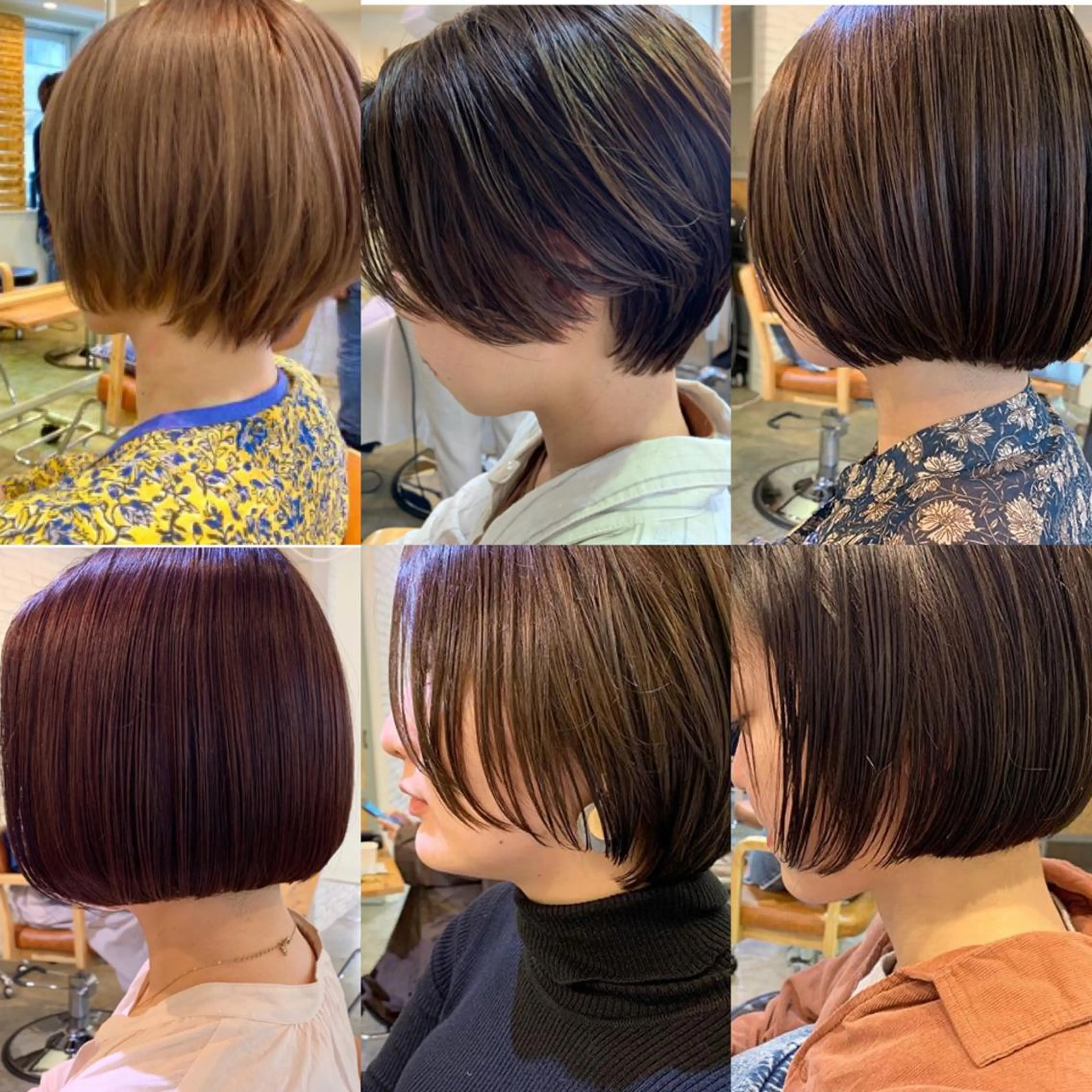 ショート カラー パーマ ヘアアレンジ アディクシーカラー バレイヤージュ ハイトーンカラー クオルシアカラー ボブ newi 川崎店のヘアスタイル