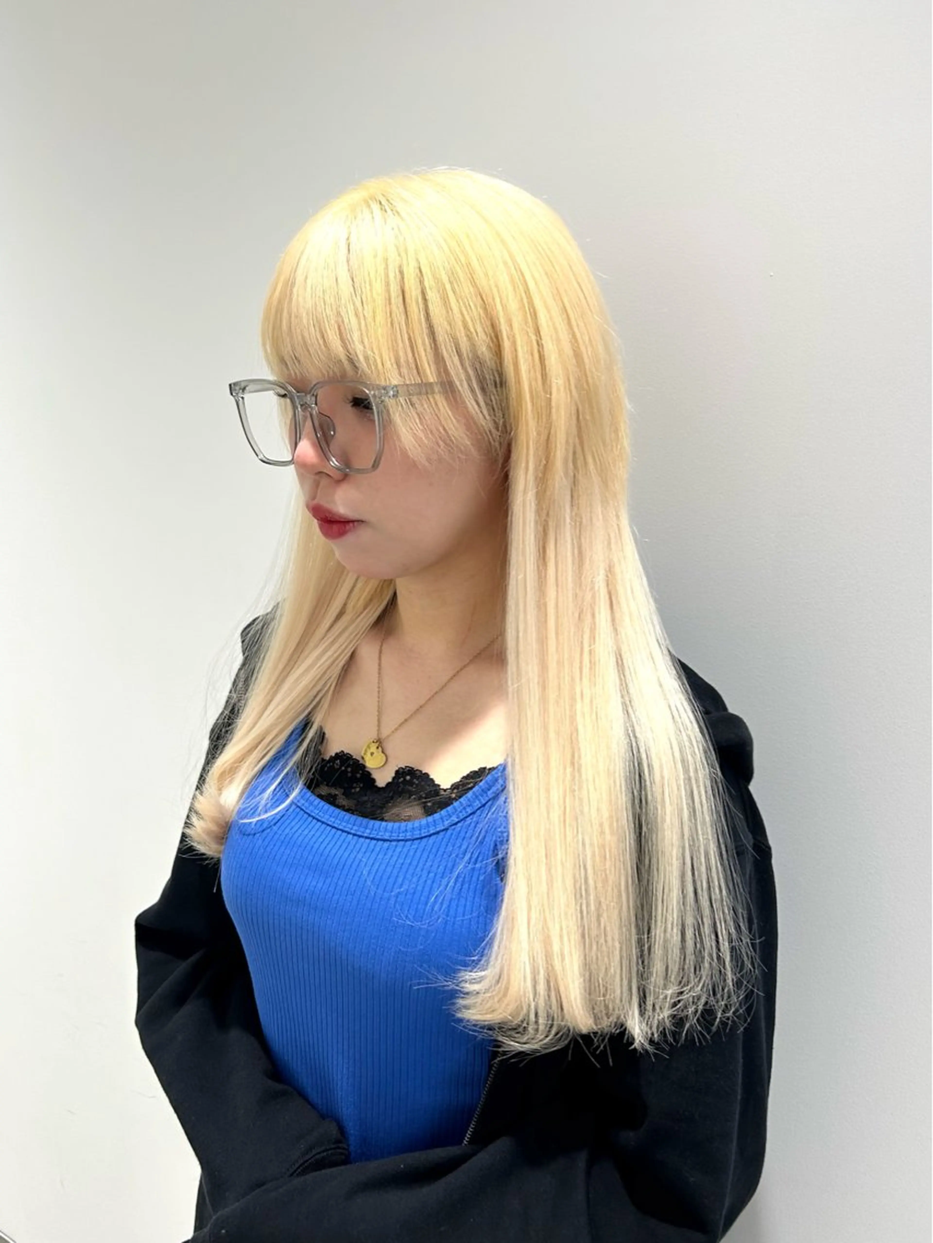 ロング エクステ ヘアカラー トリートメント 透明感ハイトーン特化 /ケアブリーチ/莉駒のヘアスタイル