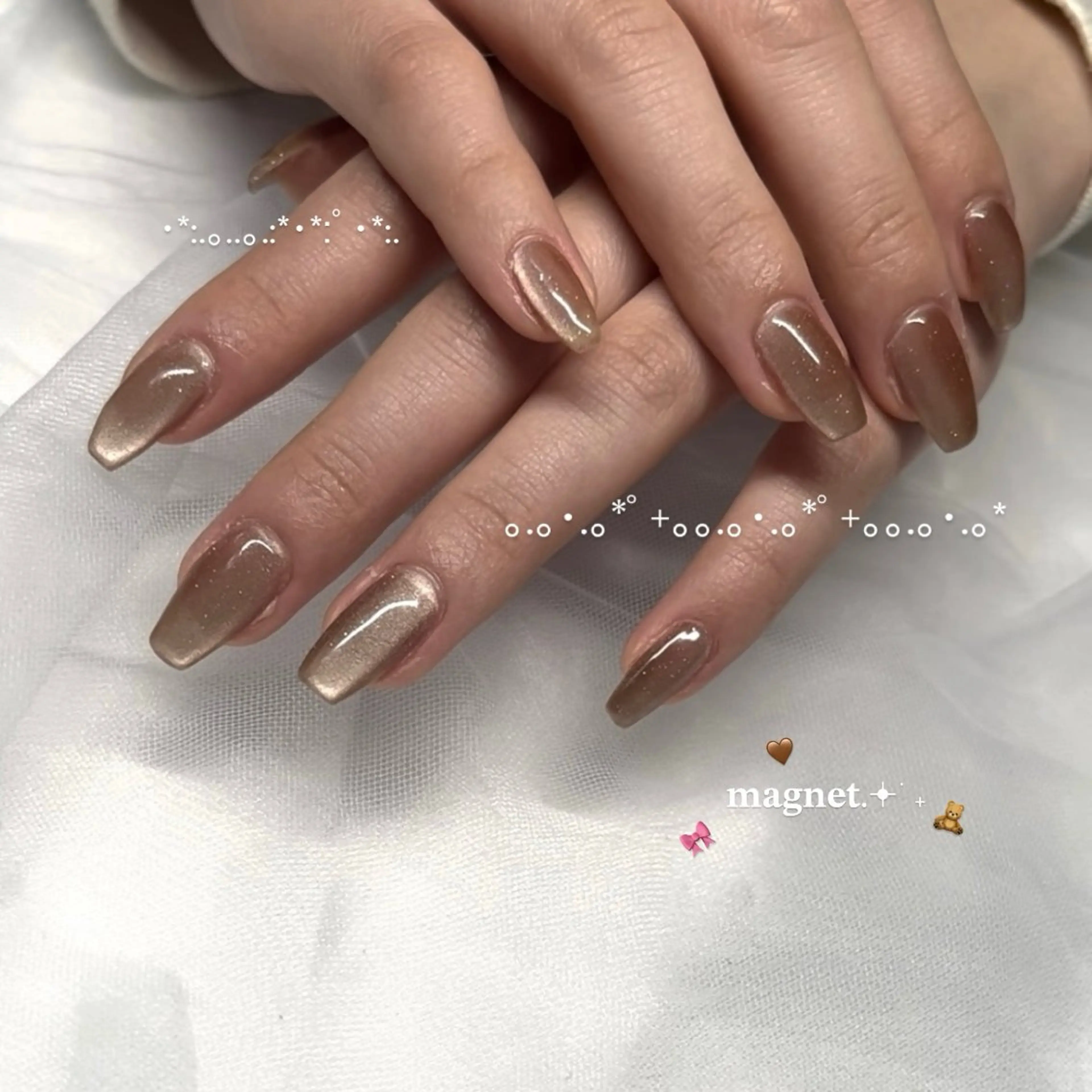 ネイル 長さ出し フラッシュネイル ジェルネイル マグネットネイル 持ち込み ハンドネイル 🌷Gemini nami🌷のネイルデザイン