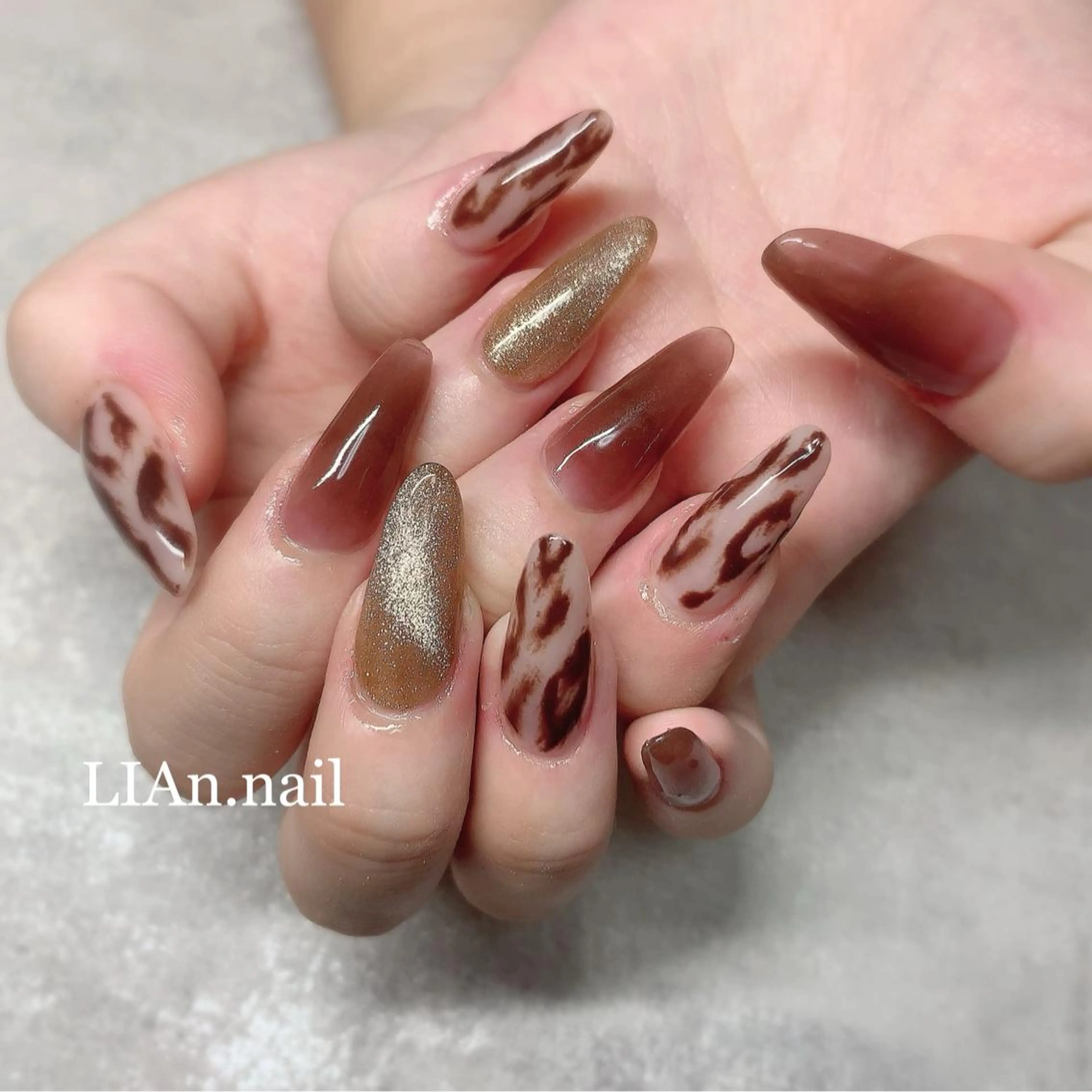 ネイル ジェルネイル マグネットネイル Lian nailのネイルデザイン