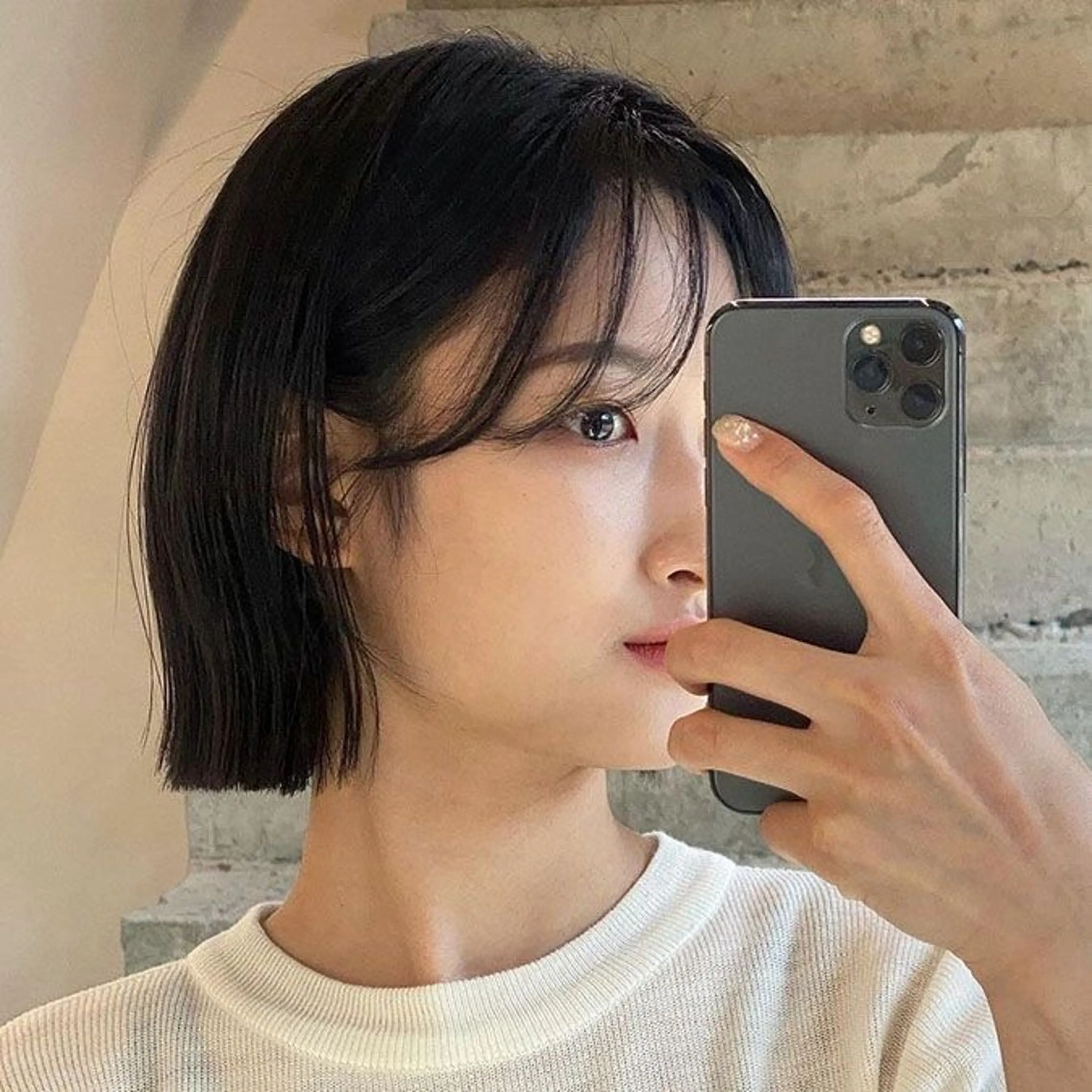 ミディアム カラー カット ヘアカラー トリートメント 表参道/髪質改善・ 透明感 colorのヘアスタイル