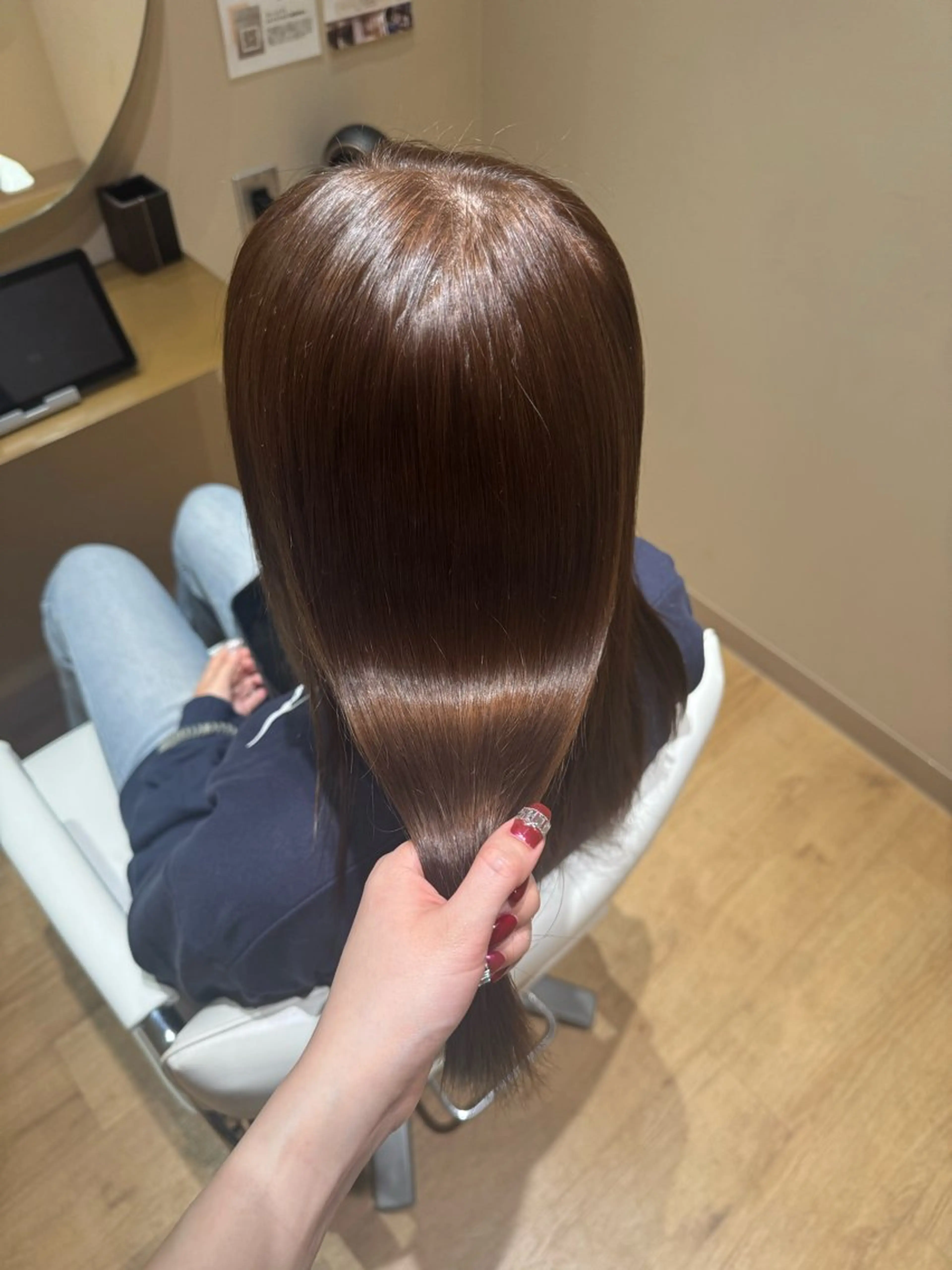 ロング カット 縮毛矯正 黒島優香🦋 /縮毛矯正/髪質改善のヘアスタイル