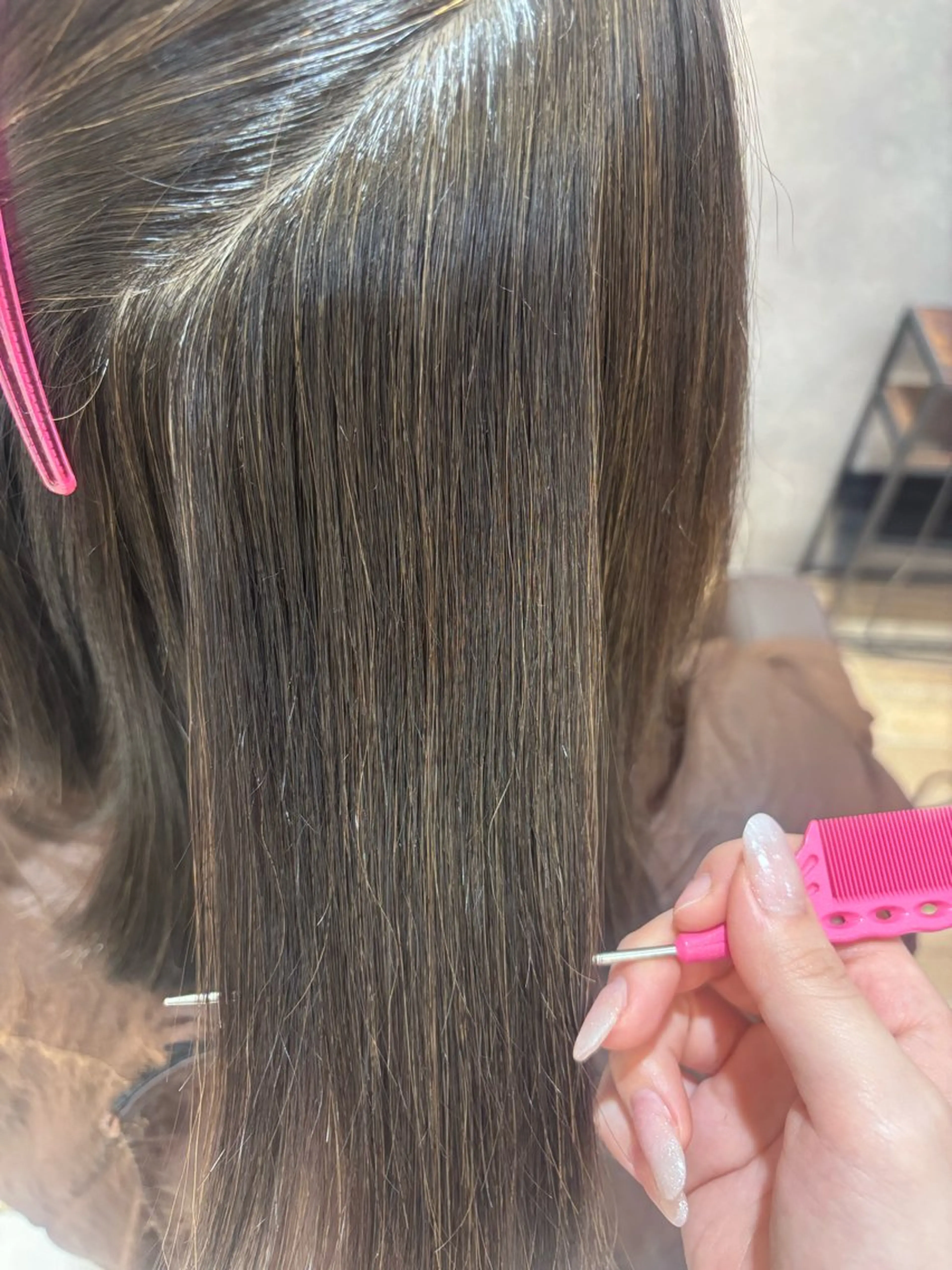 ミディアム 縮毛矯正 縮毛矯正 淺井 さくらのヘアスタイル