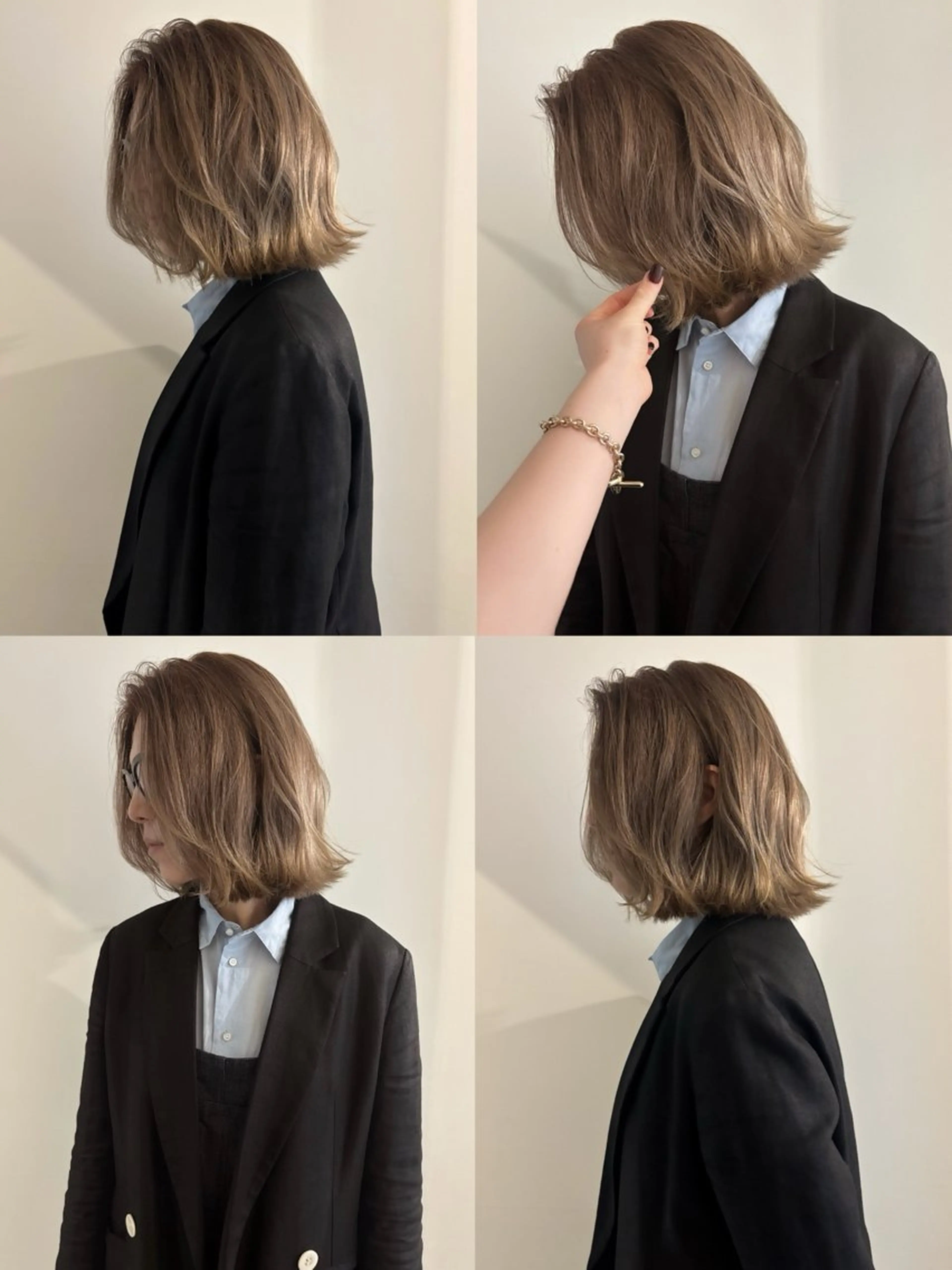 ミディアム カット ヘアカラー トリートメント 🍑透明感hair ・NENE🍑のヘアスタイル