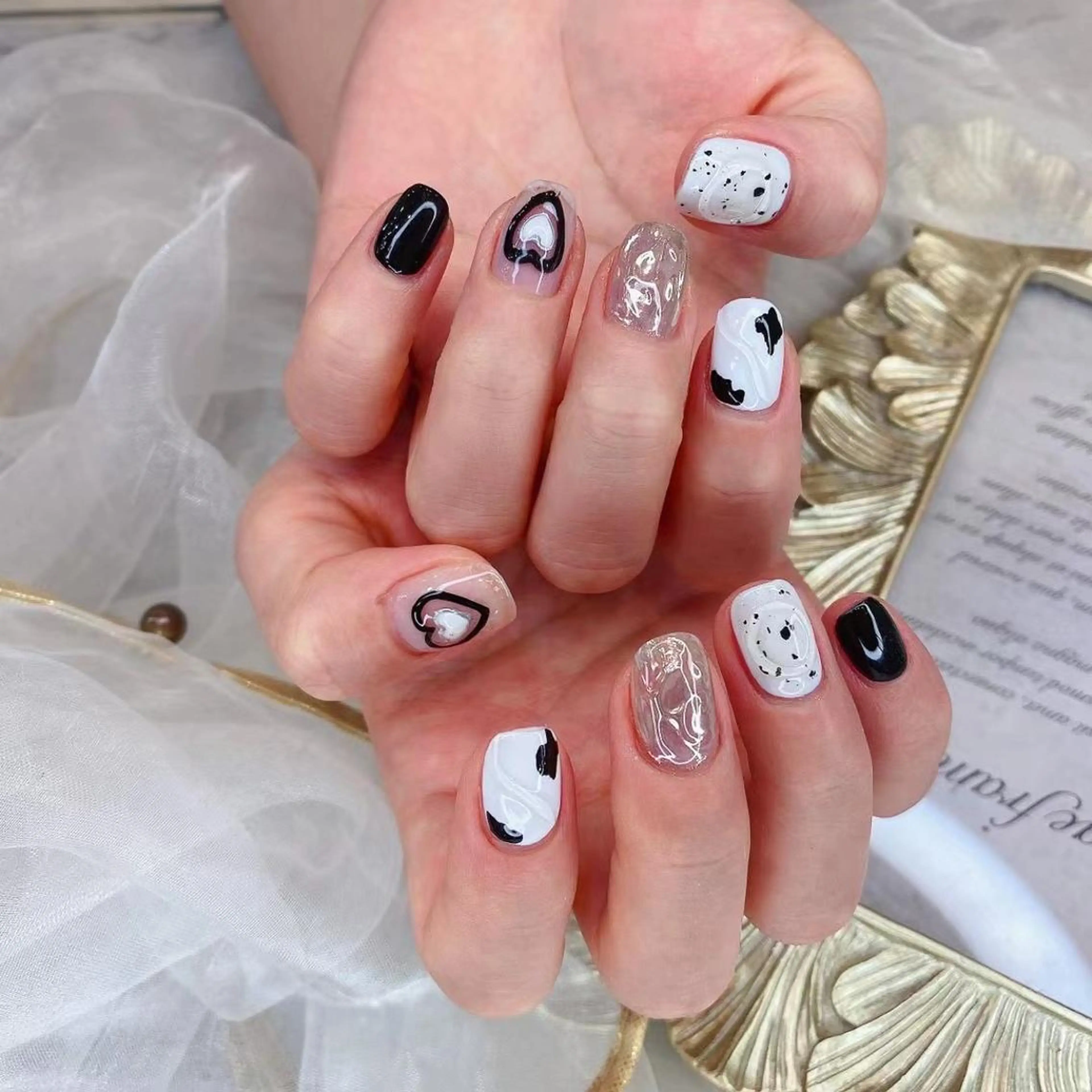 ネイル ホワイト Babarla nailのネイルデザイン