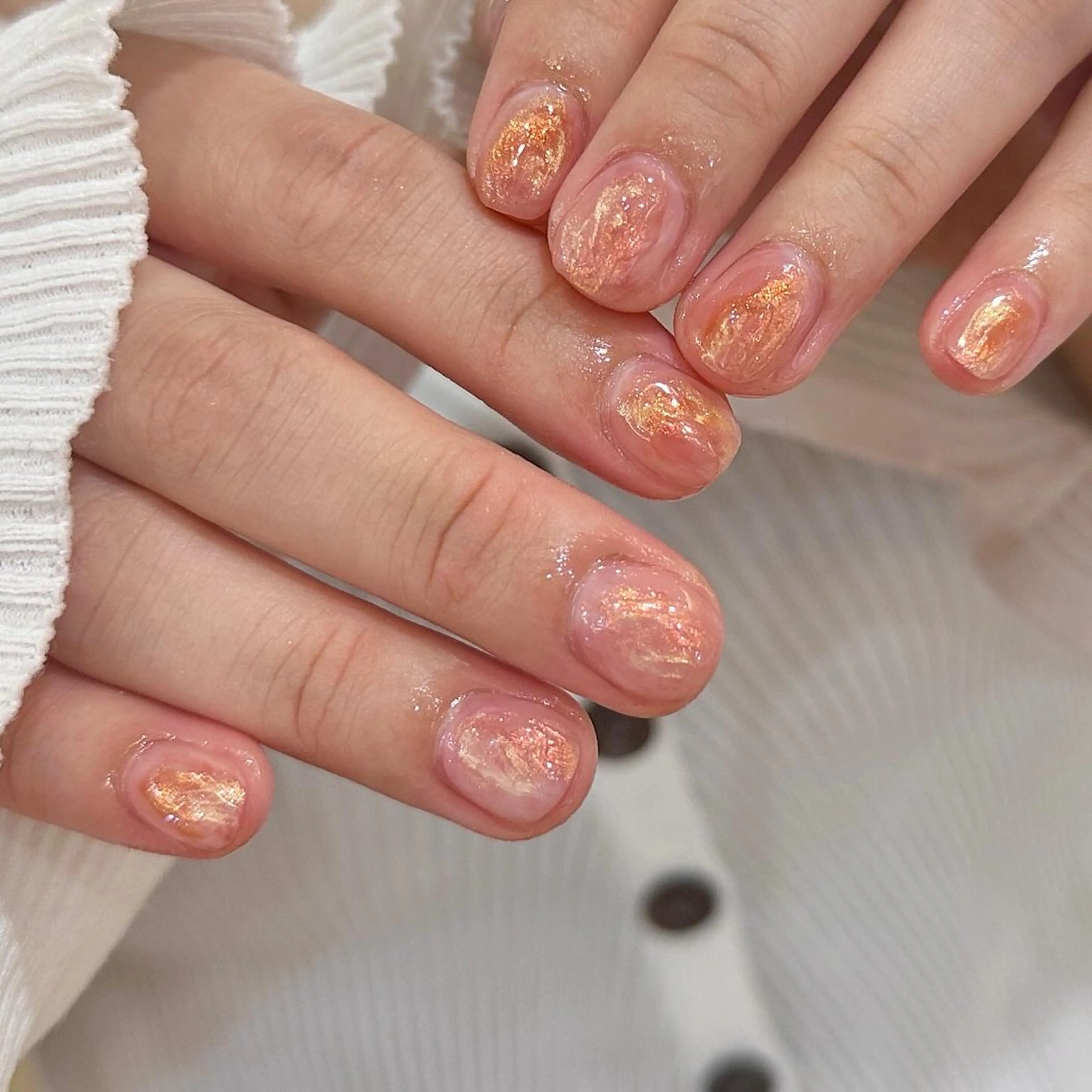 ネイル 𝕄𝕚𝕪𝕦🤍 自由が丘⌇パラジェルのネイルデザイン