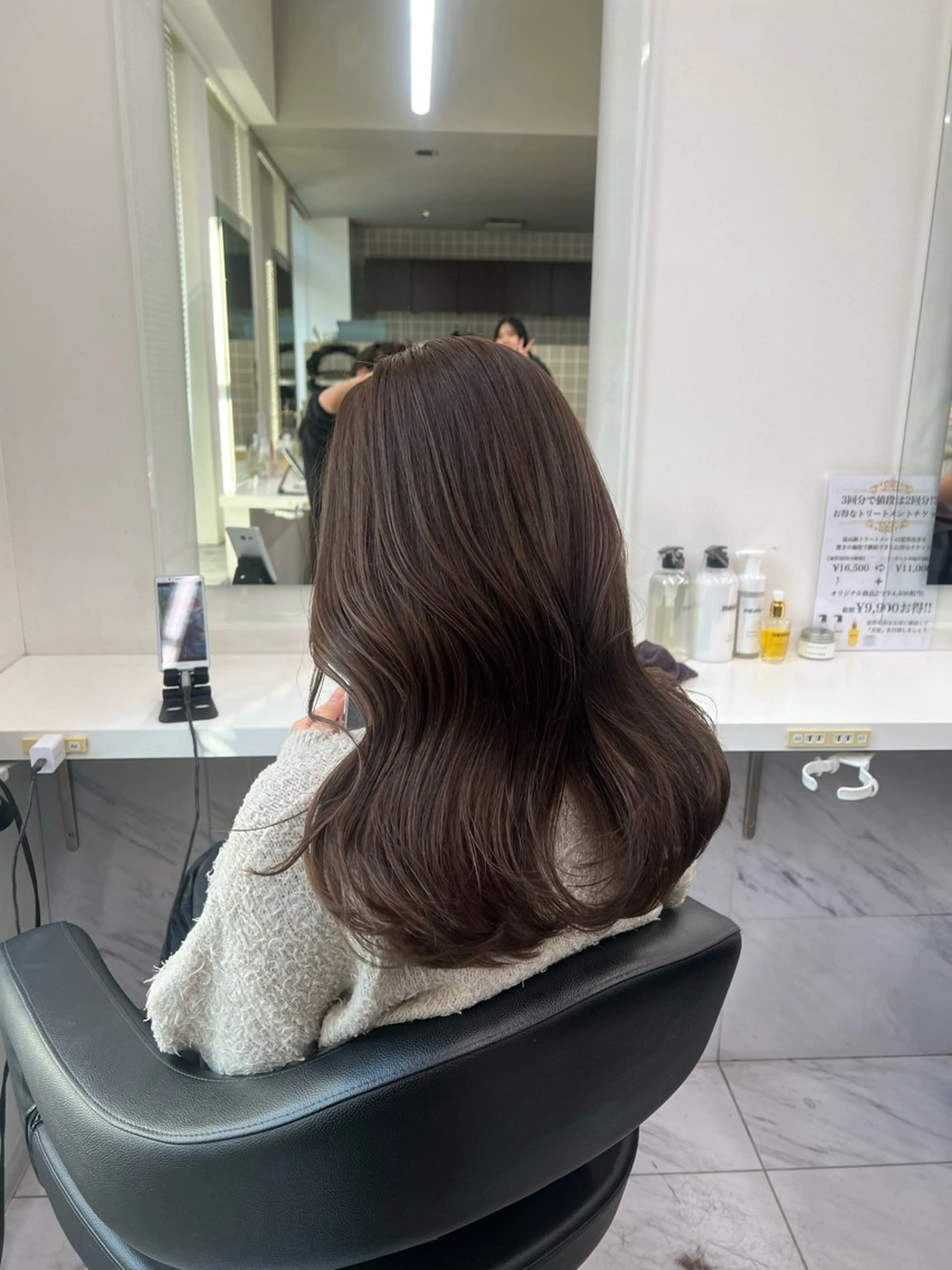 セミロング カラー カット ヘアカラー 韓国レイヤーカット /REIのヘアスタイル