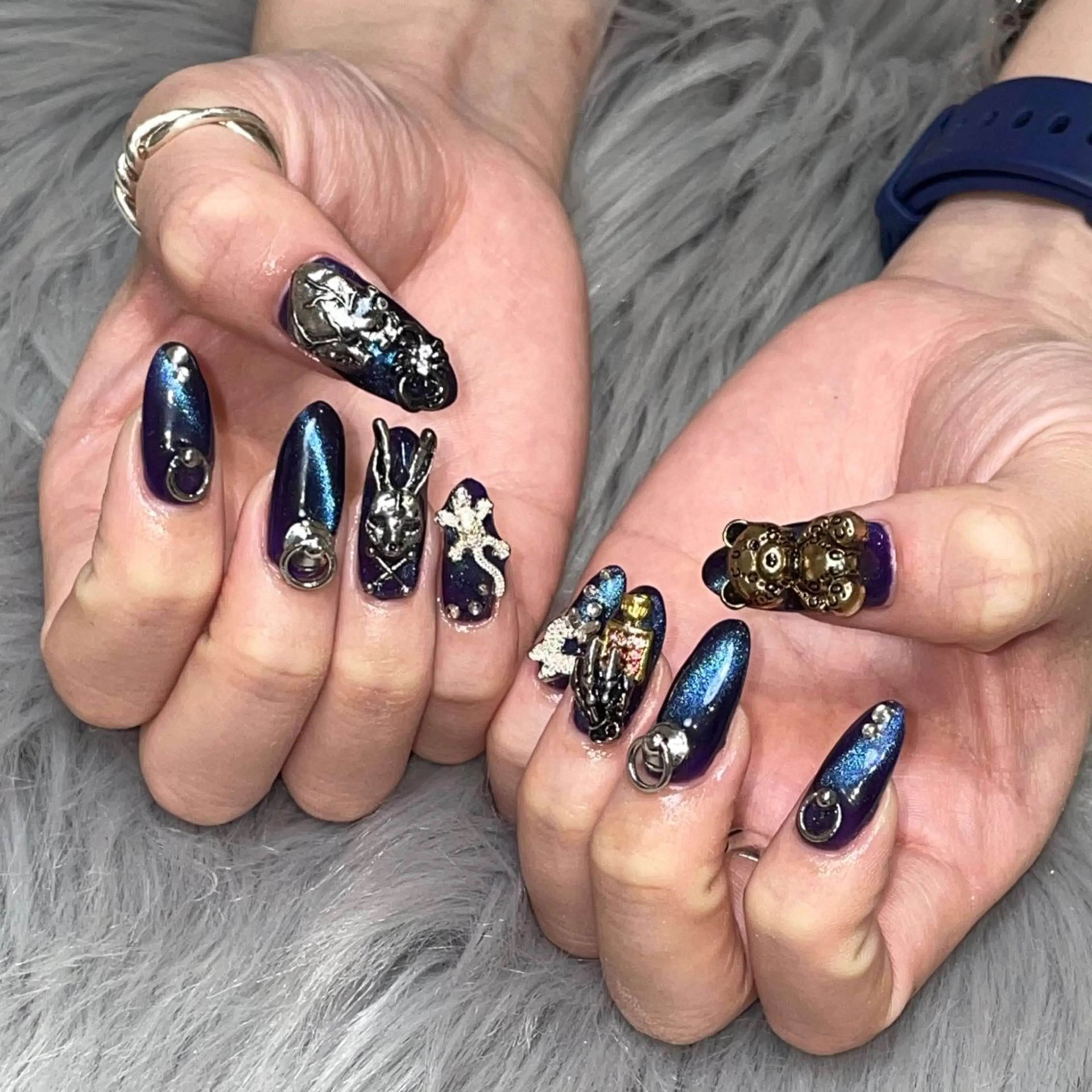 ネイル ラメ(グリッター) RICO NAIL所属・RICO Nail パーツつけ放題🌈のネイルデザイン