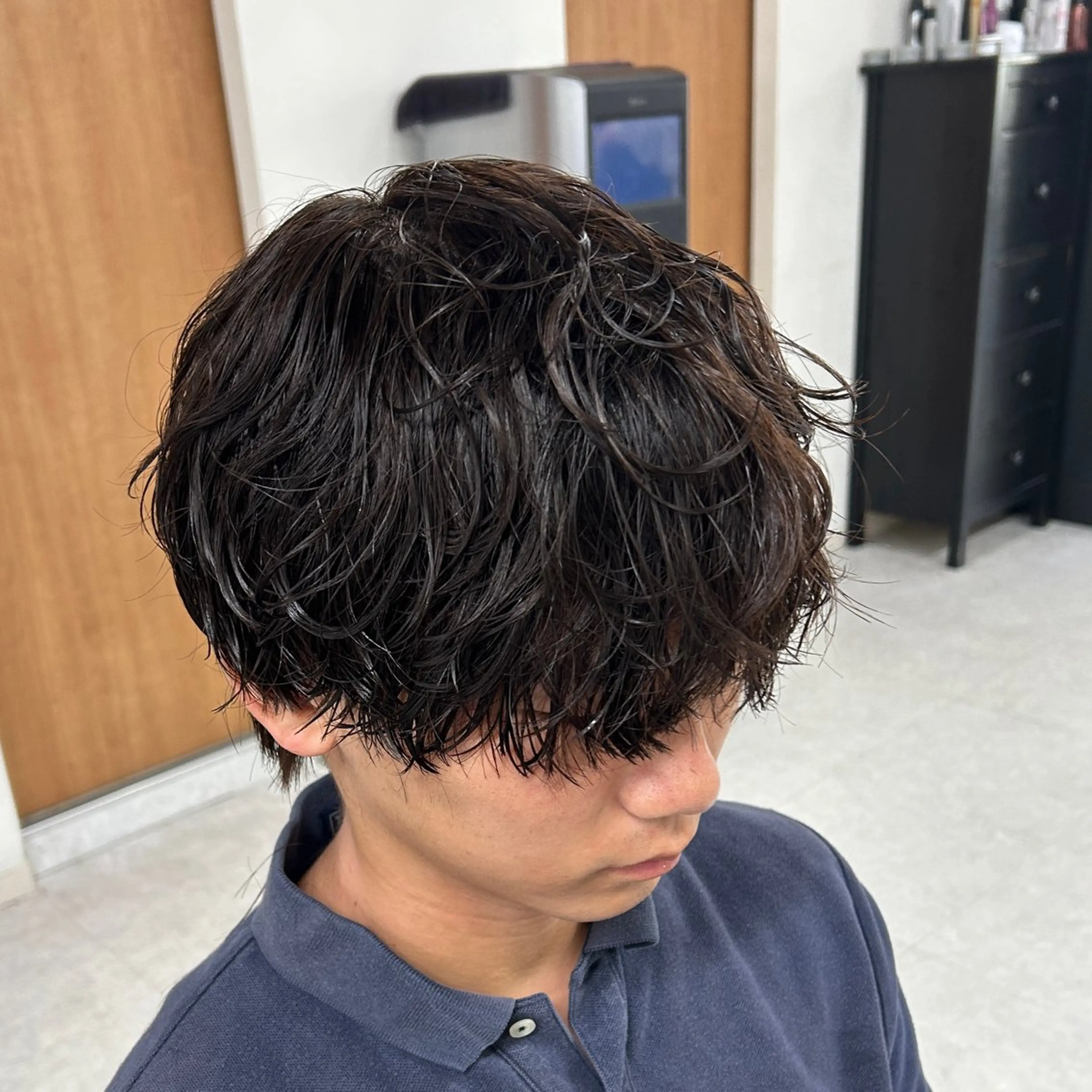 パーマ メンズ カット パーマ トリートメント ヘッドスパ ヘアセット カズキ🌼曲がる縮毛 ／くせ毛パーマのヘアスタイル