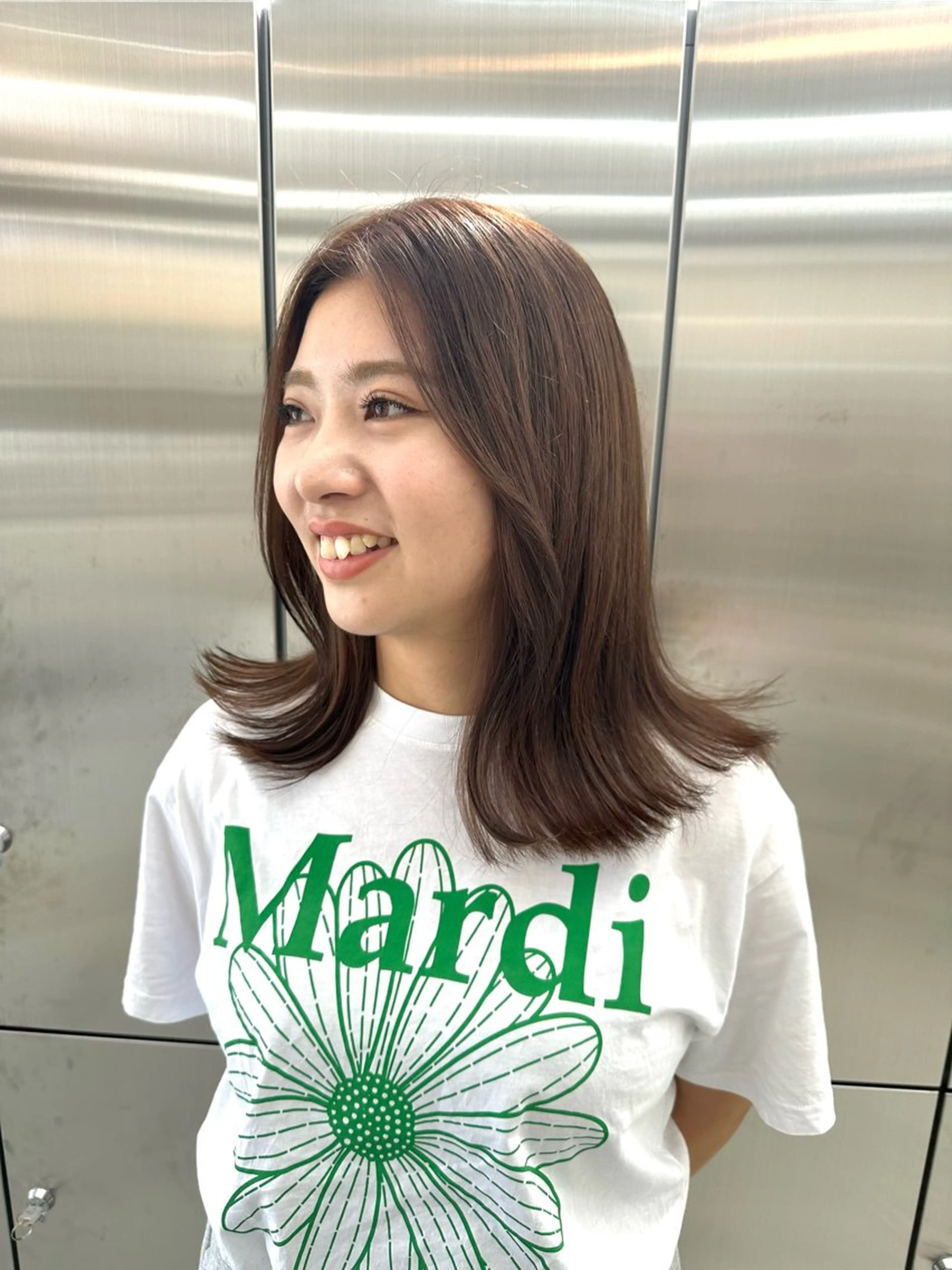 ミディアム カラー カット トリートメント 🩵YUIMARL 岡山KARIN🩵のヘアスタイル